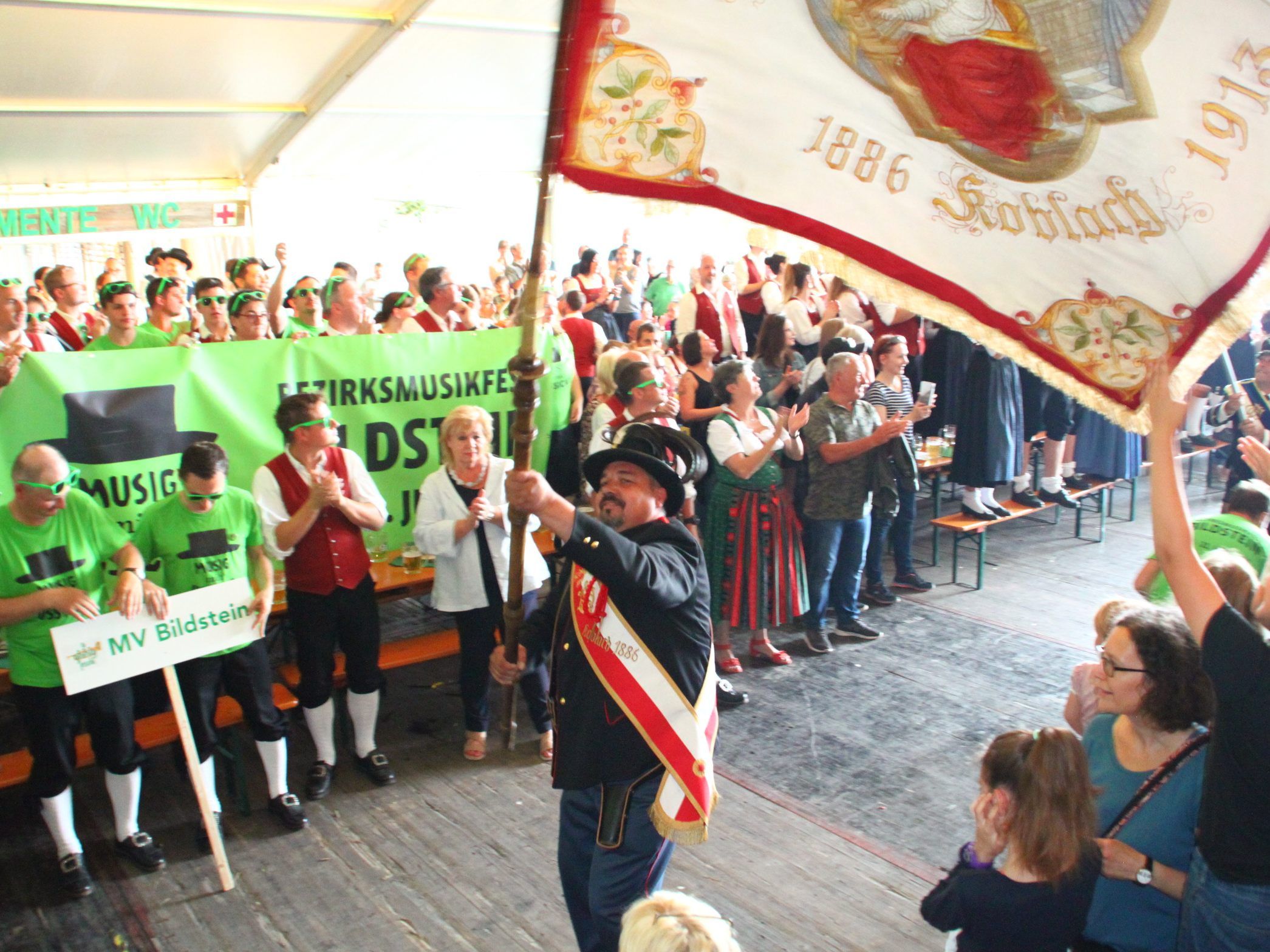 SMK Koblach beim Bezirksmusikfest in Altach.