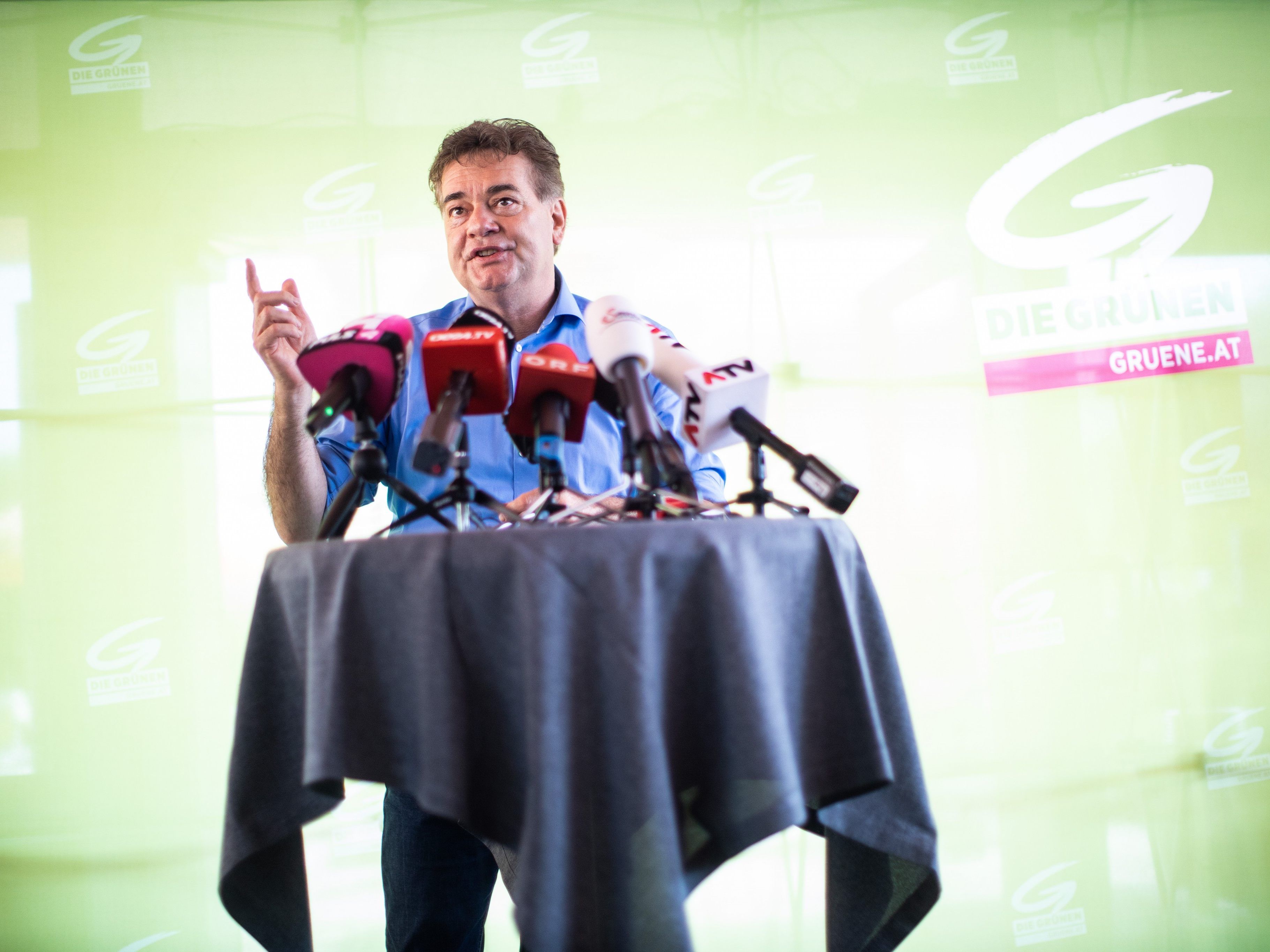 Auf dem Programm steht auch eine Ansprache von Bundesparteichef Werner Kogler.