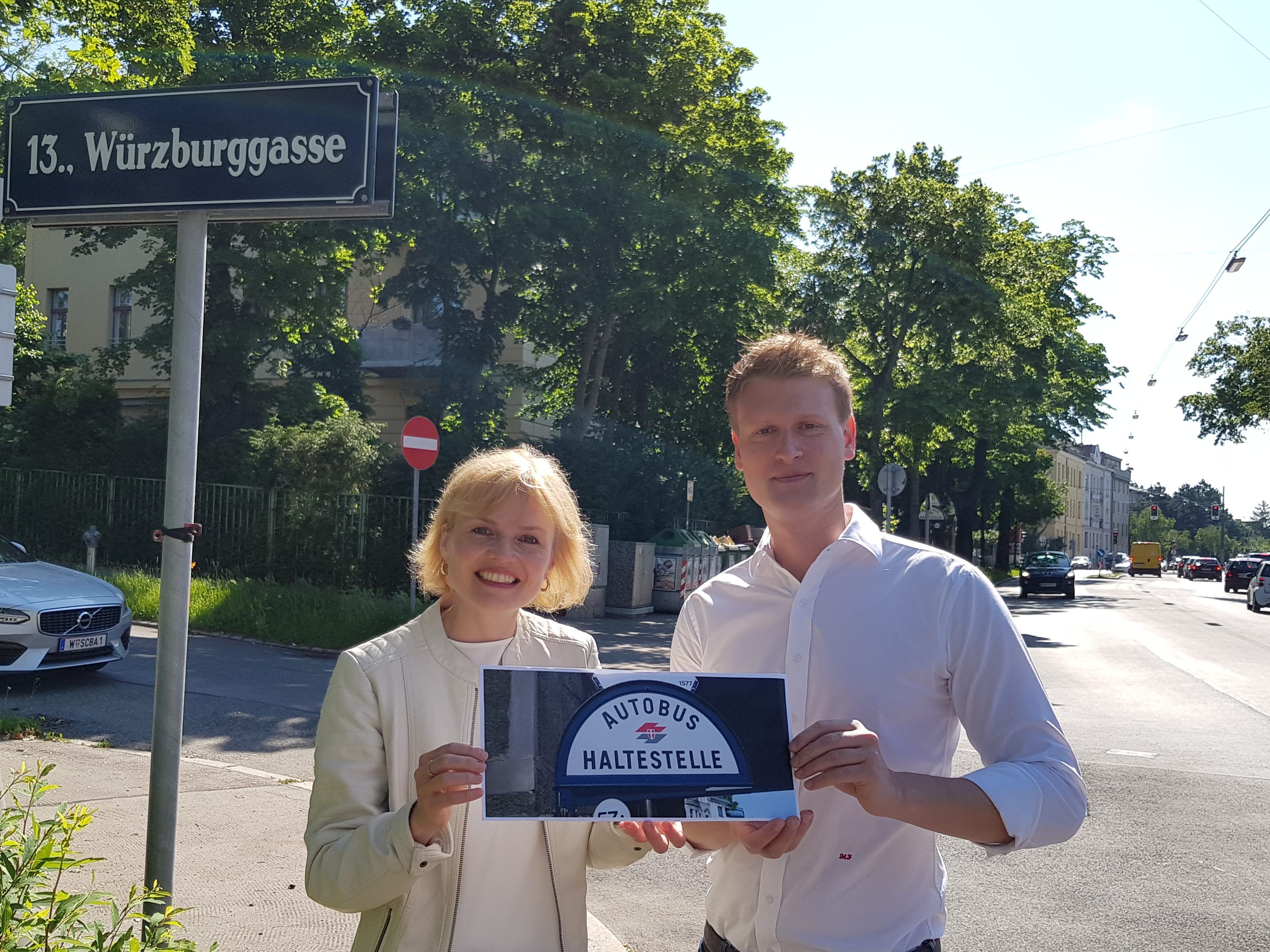 In der Fasangartengasse Ecke Würzburggasse kommt eine neue Bus-Haltestelle.