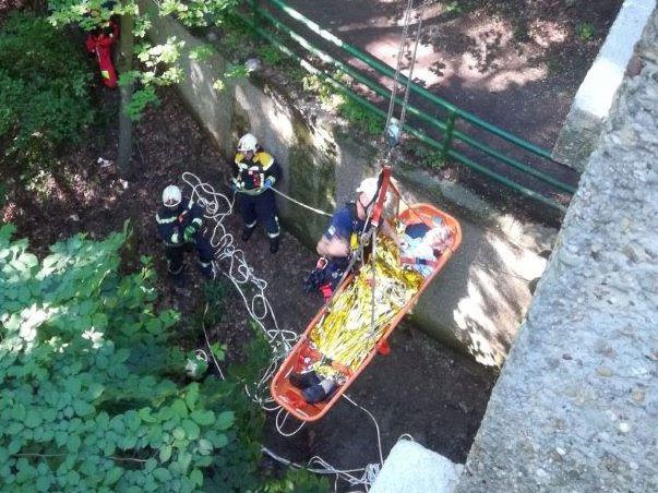 Beim Feuerwehreinsatz im Bereich Kohlbrennerbrücke