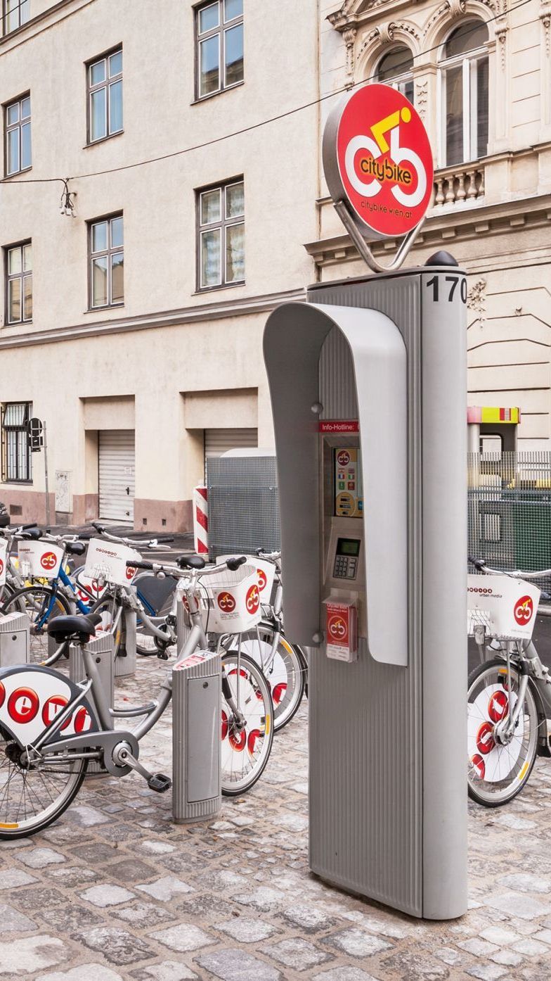 Citybike ist in Wien mit über 120 Stationen vertreten.