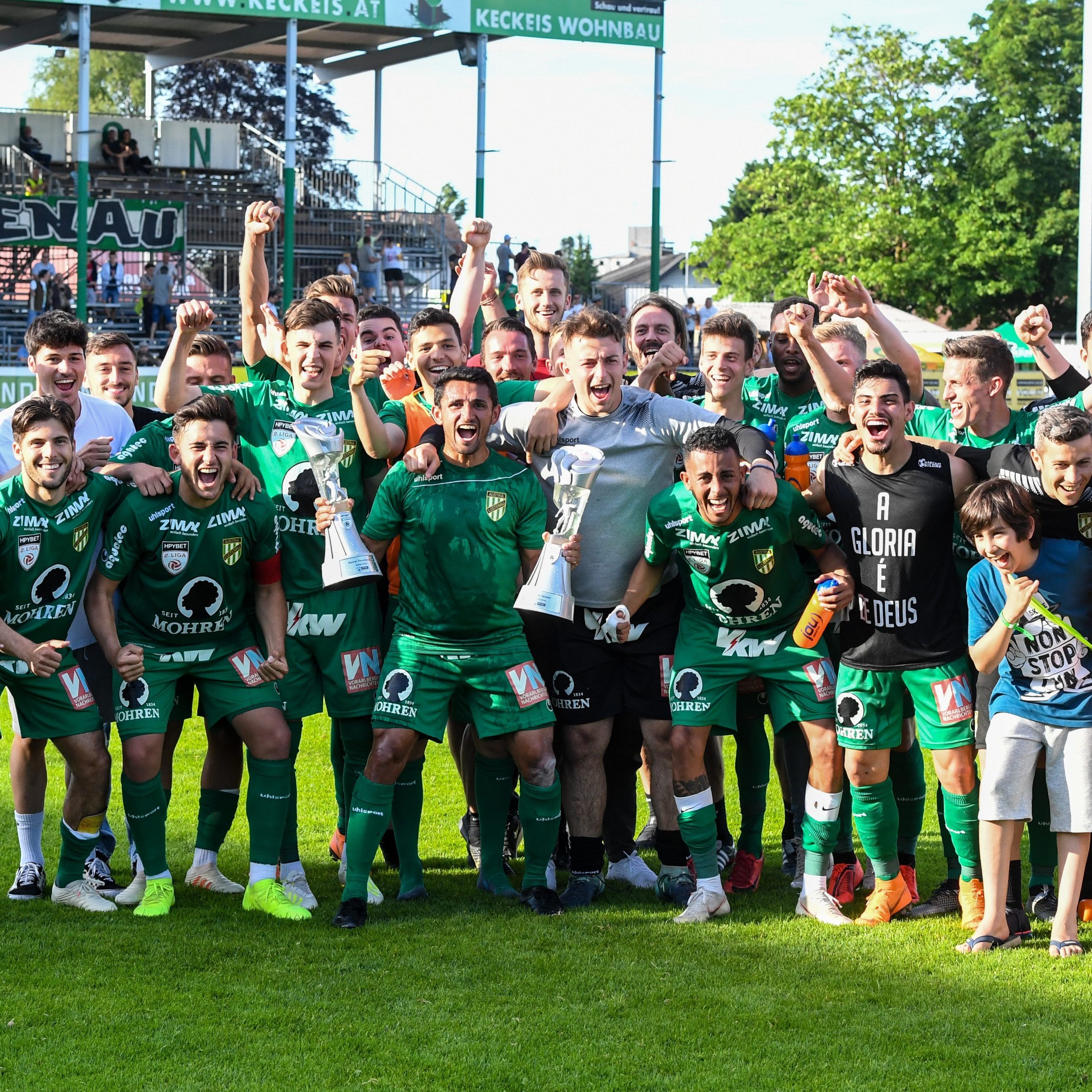 Der Saisonabschluss brachte Grund zum Jubeln für Austria Lustenau und Torjäger Ronivaldo.