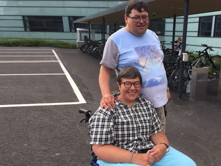 Tamara mit ihrem Lebensgefährten Kurt. Die beiden sind seit neun Jahren ein Paar.