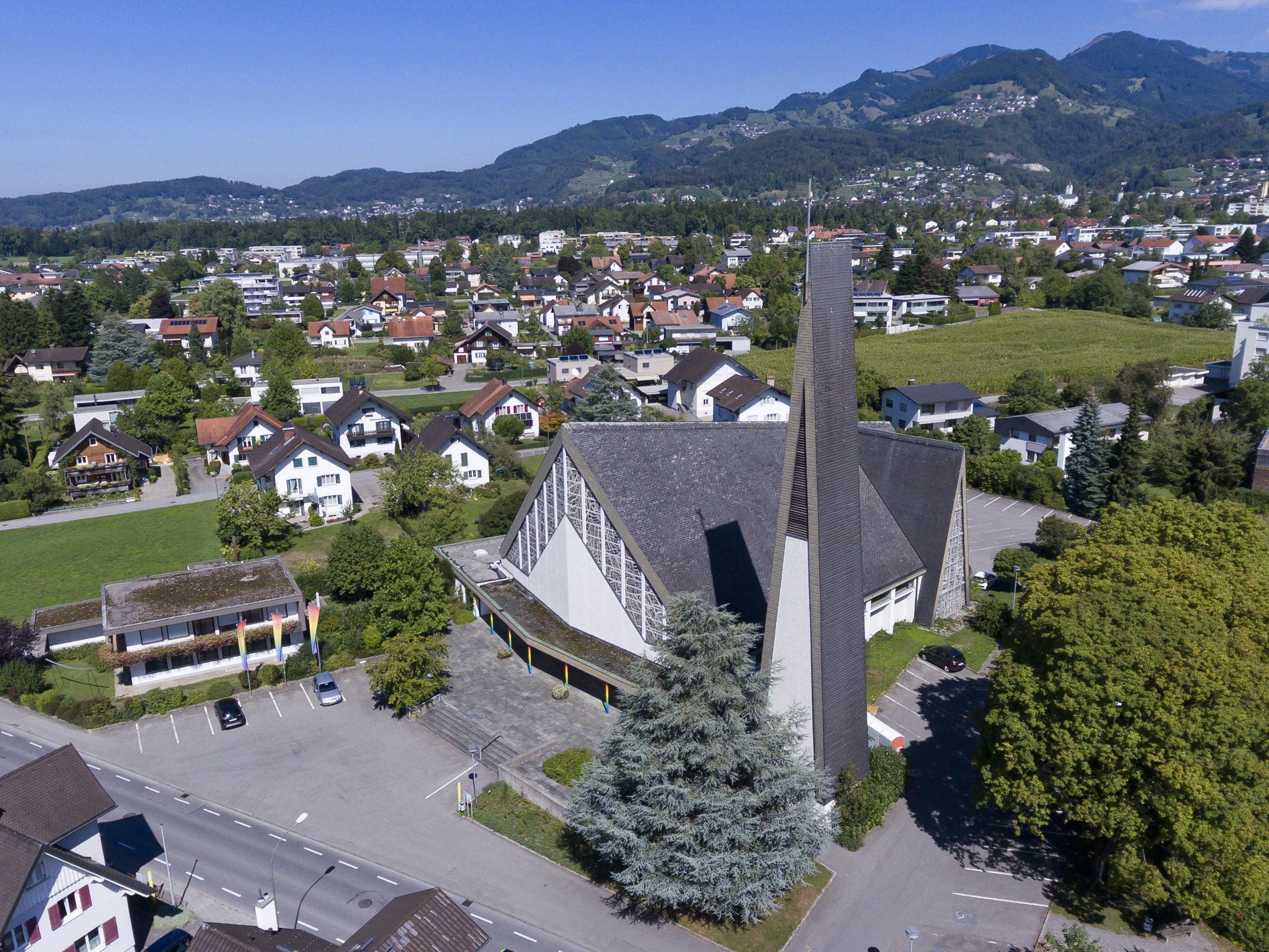Blick auf St. Josef Kirche, Rankweil Blick auf St. Josef Kirche, Rankweil