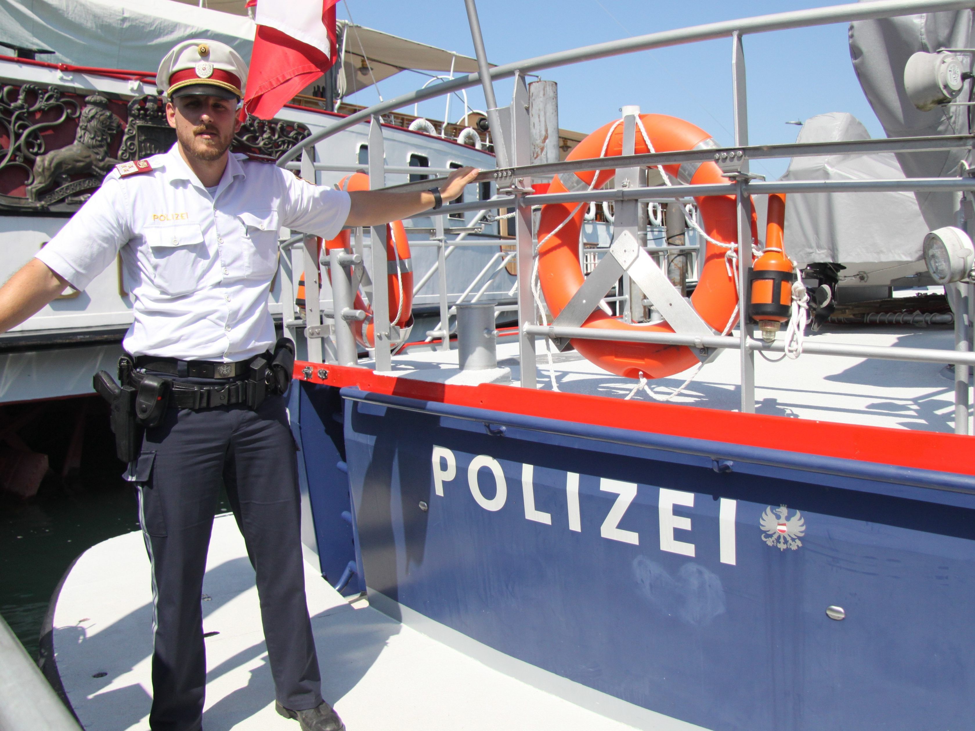 Der gesamte österreichische Teil des Bodensees ist Einsatzgebiet der Seepolizei Hard.