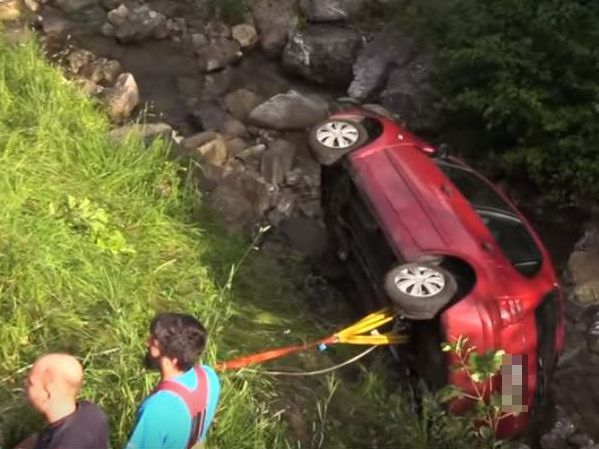 Die Lenkerin kam mit dem Schrecken davon.