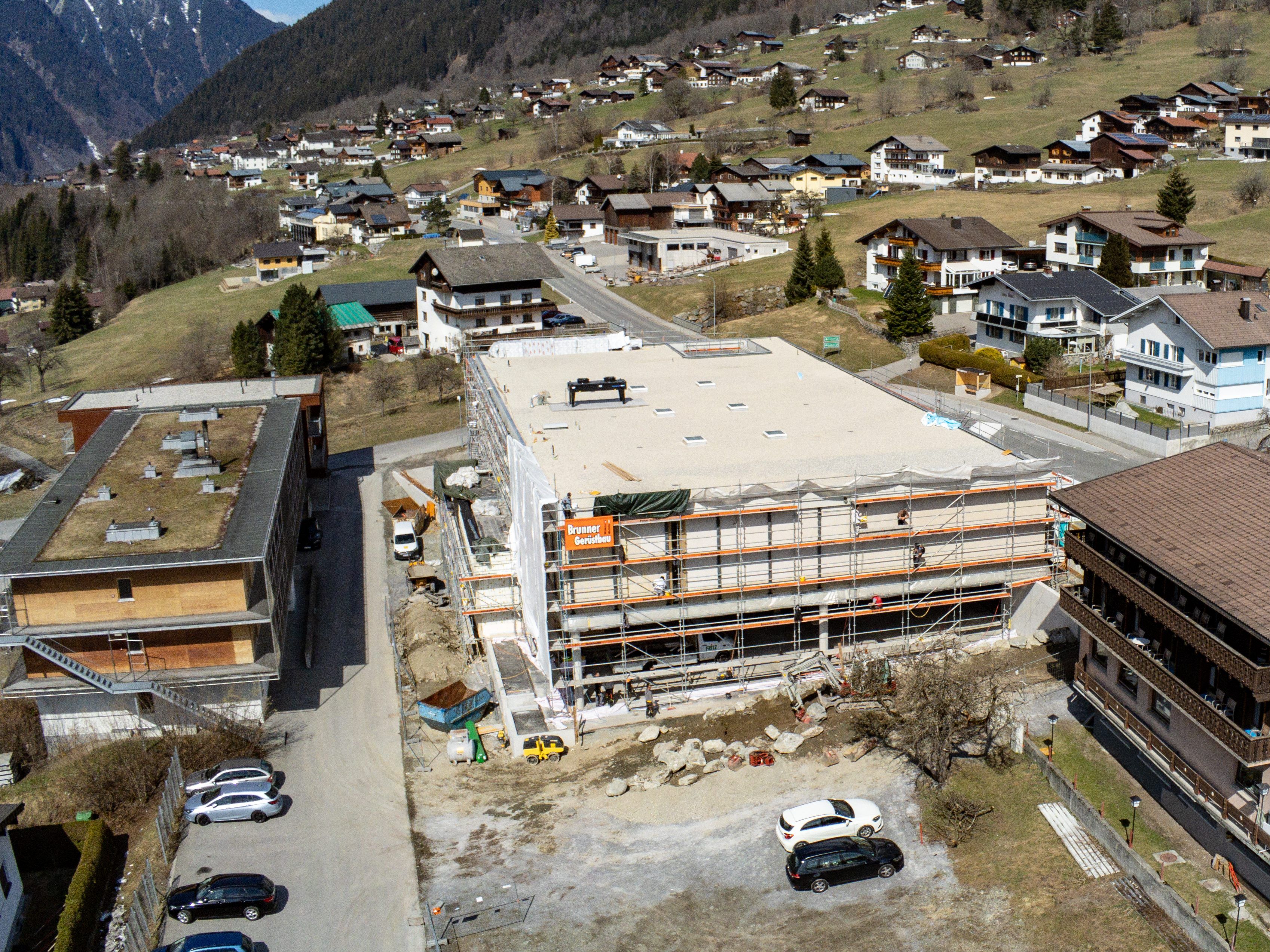 MPreis-Baustelle in St. Gallenkirch.