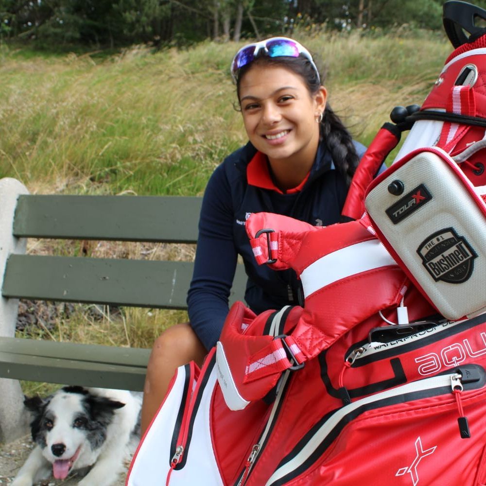 Chantal Düringer und Hund Eros wollen noch hoch hinaus