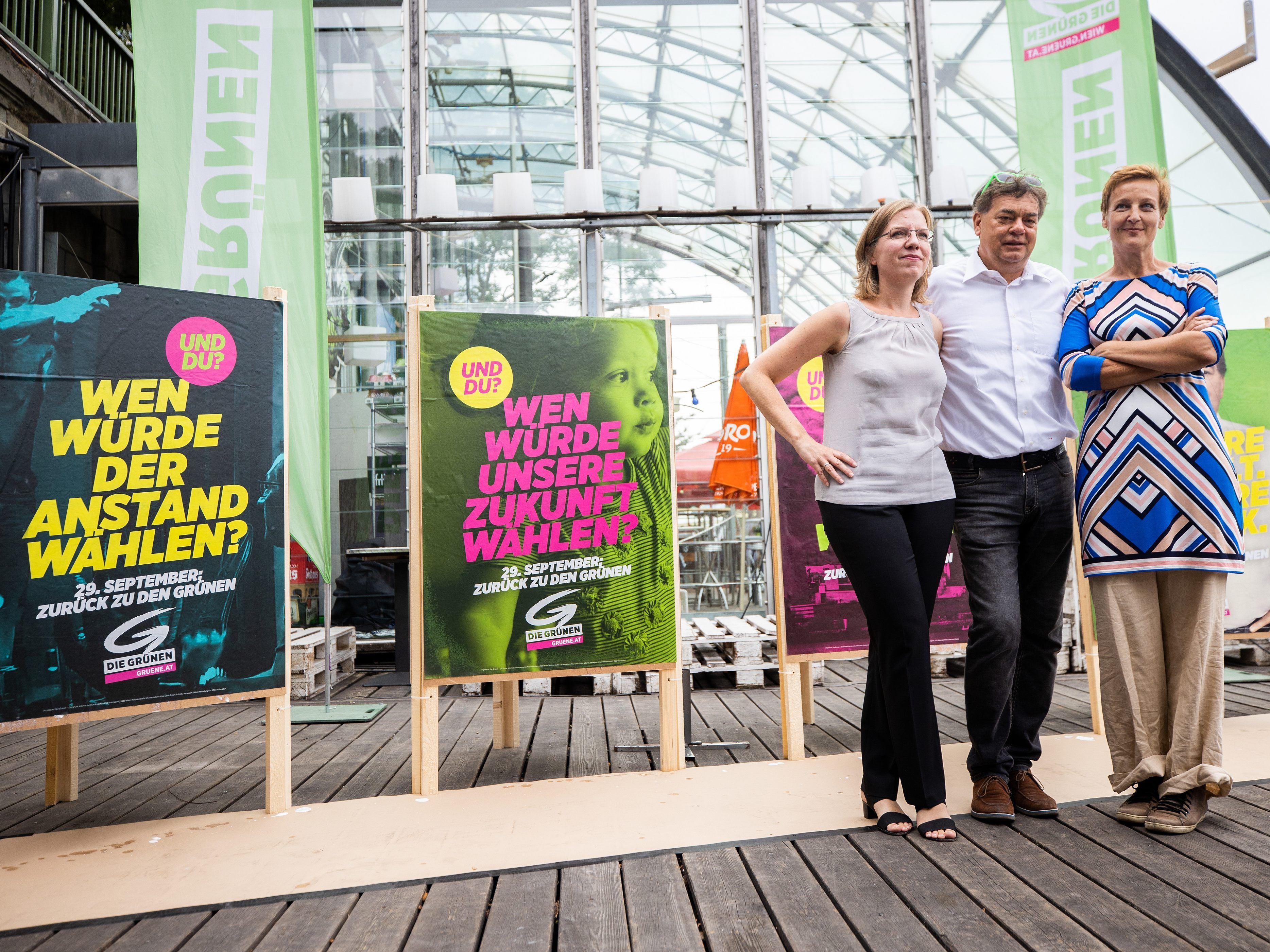 Die Grünen präsentierten am Freitag ihr Wahlkampfplakate.