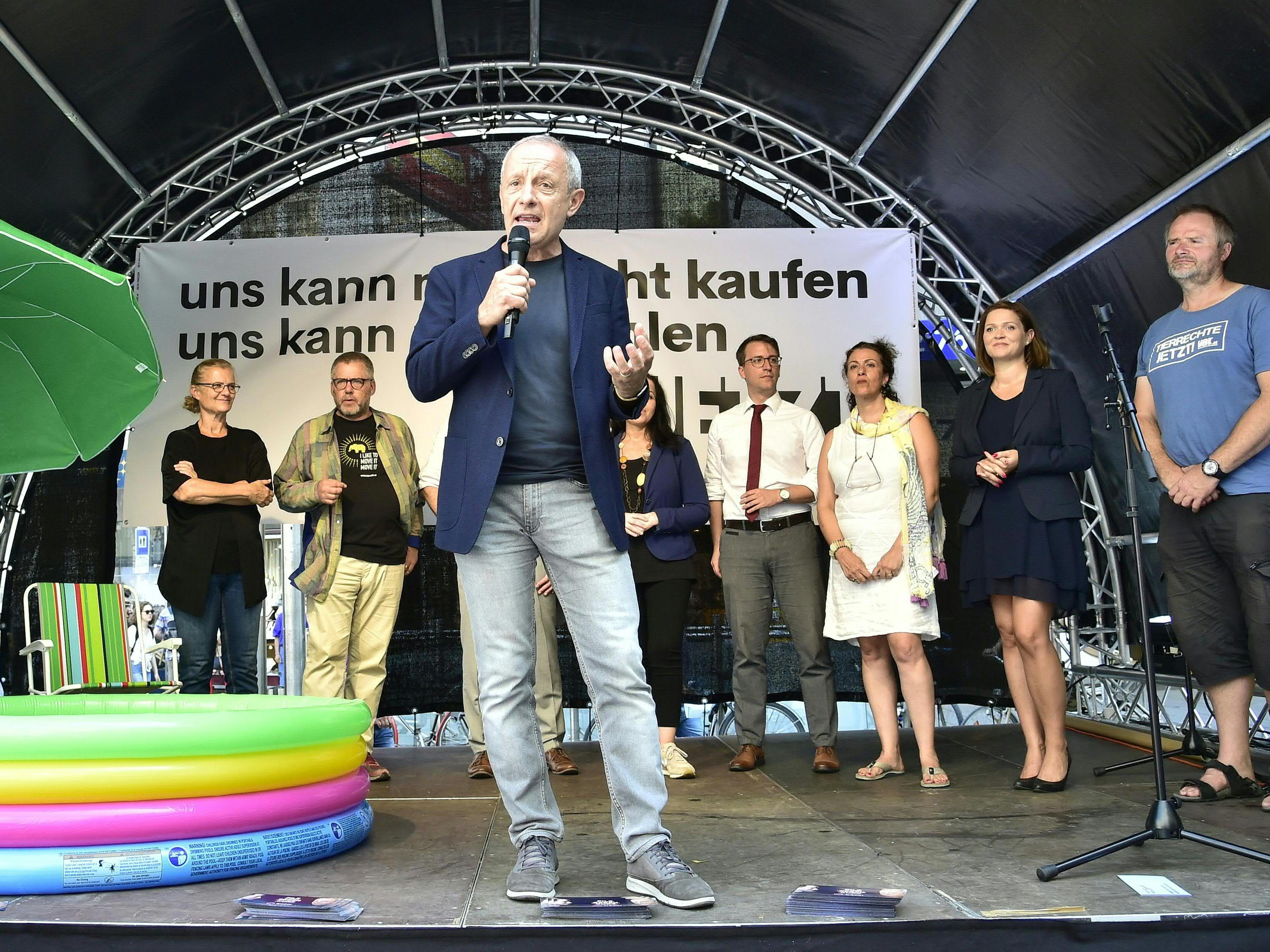 Der Wahlkampfauftakt der Liste JETZT in Wien. Der Wahlkampfauftakt der Liste JETZT in Wien.