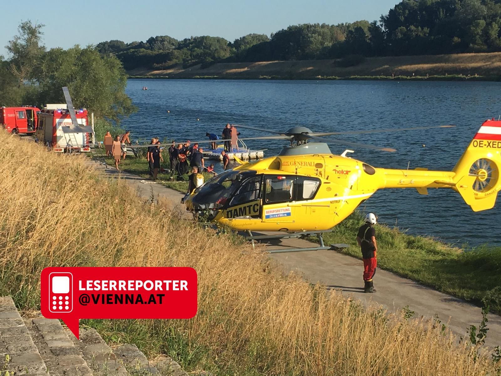 Der Einsatz auf der Donauinsel zog auch viele FKK-Anhänger an.