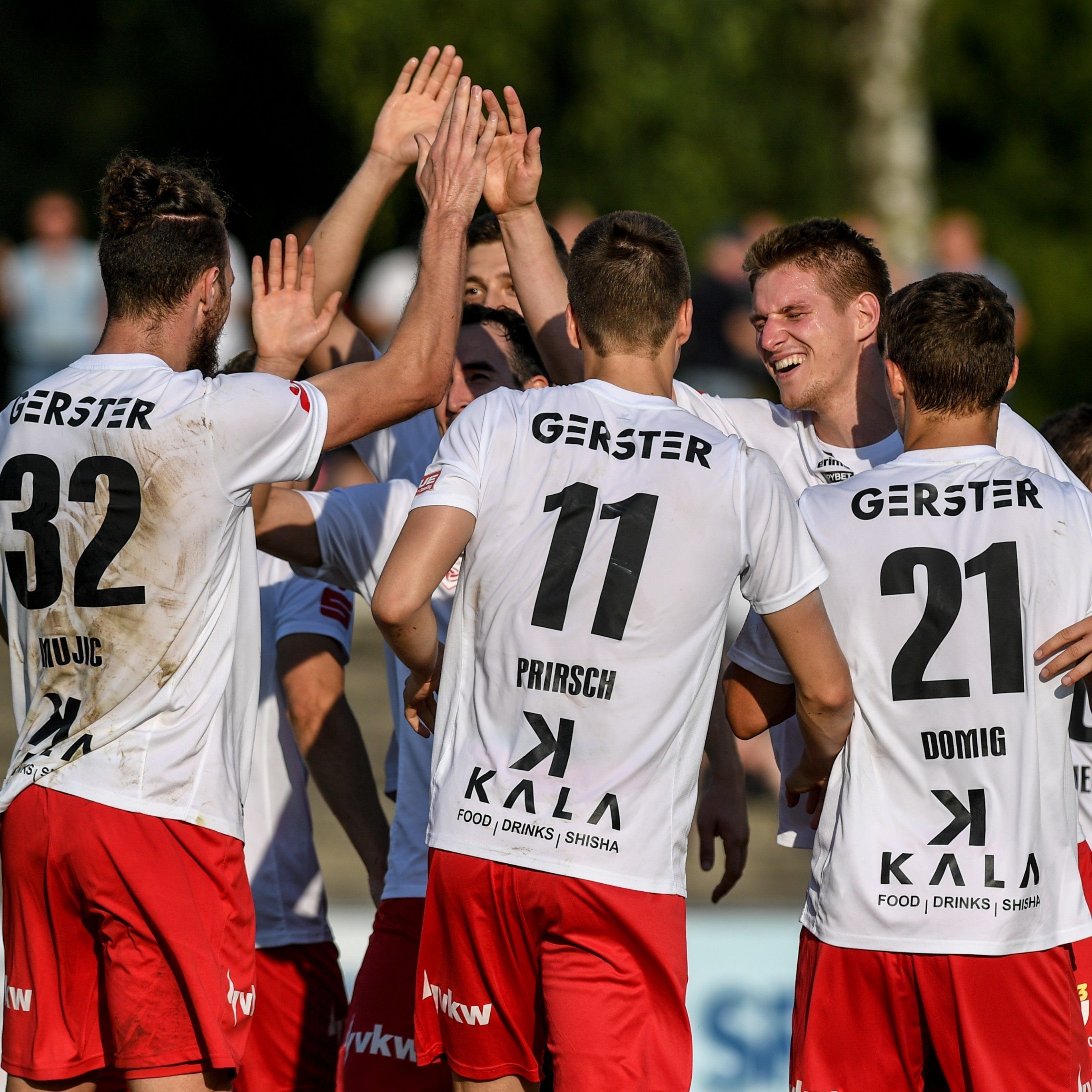 Gleich sechs Mal durften die Dornbirner Spieler heute jubeln.