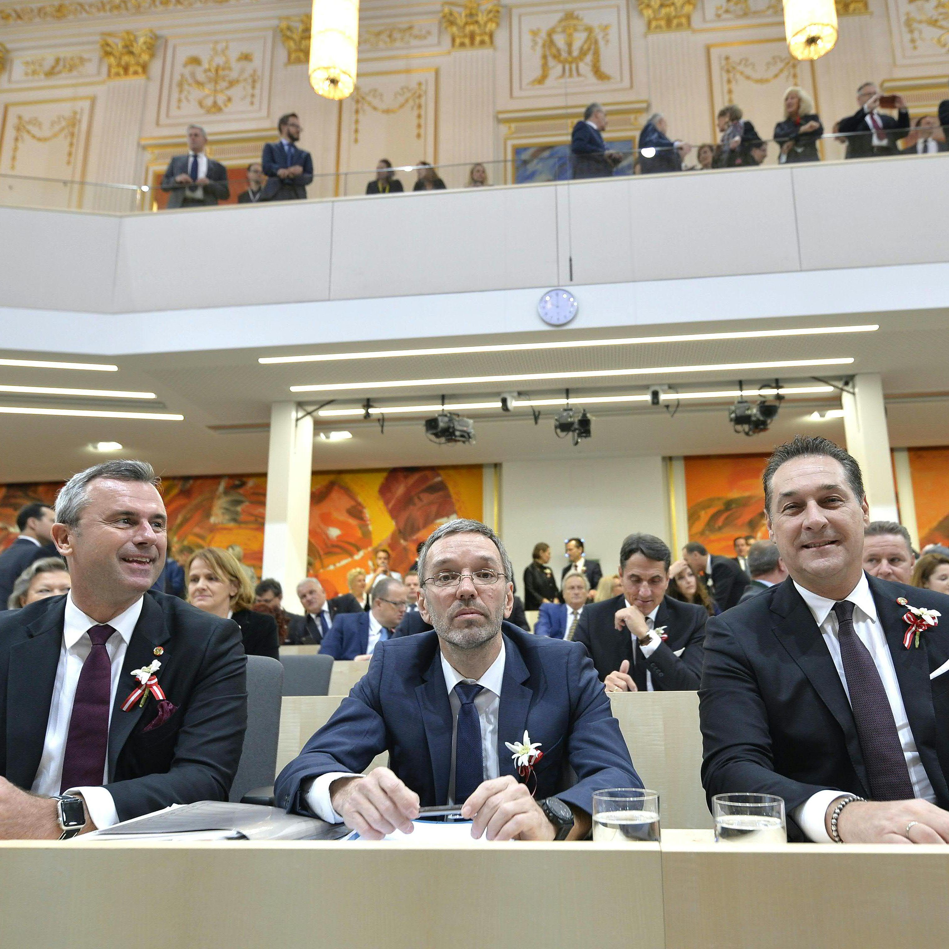 Hofer, Kickl und Strache (von links nach rechts) verfolgen derzeit verschiedene Ansätze