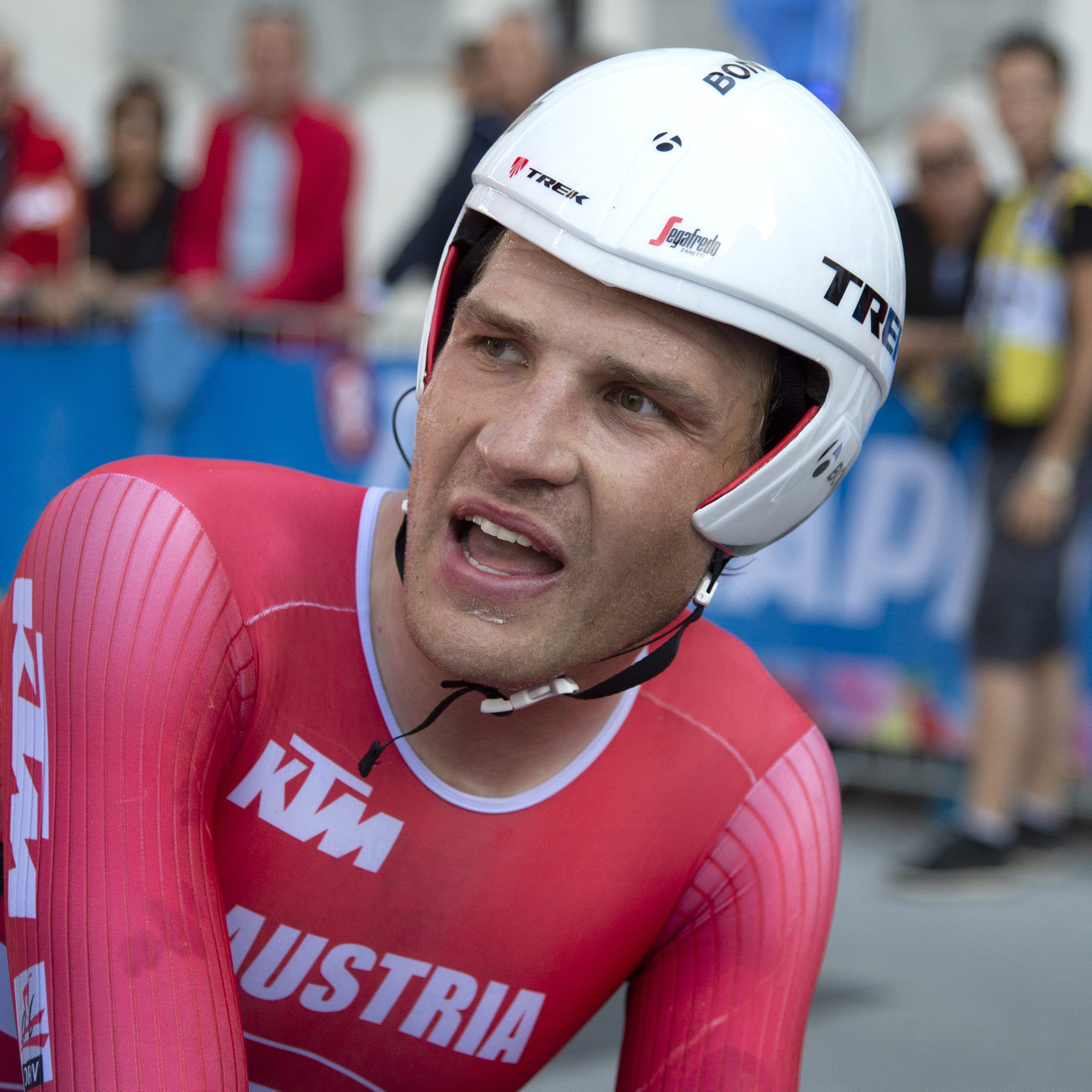 Matthias Brändle ist genau einen Monat nach seinem Sturz bei der Ö-Tour wieder bei einem Radrennen am Start.