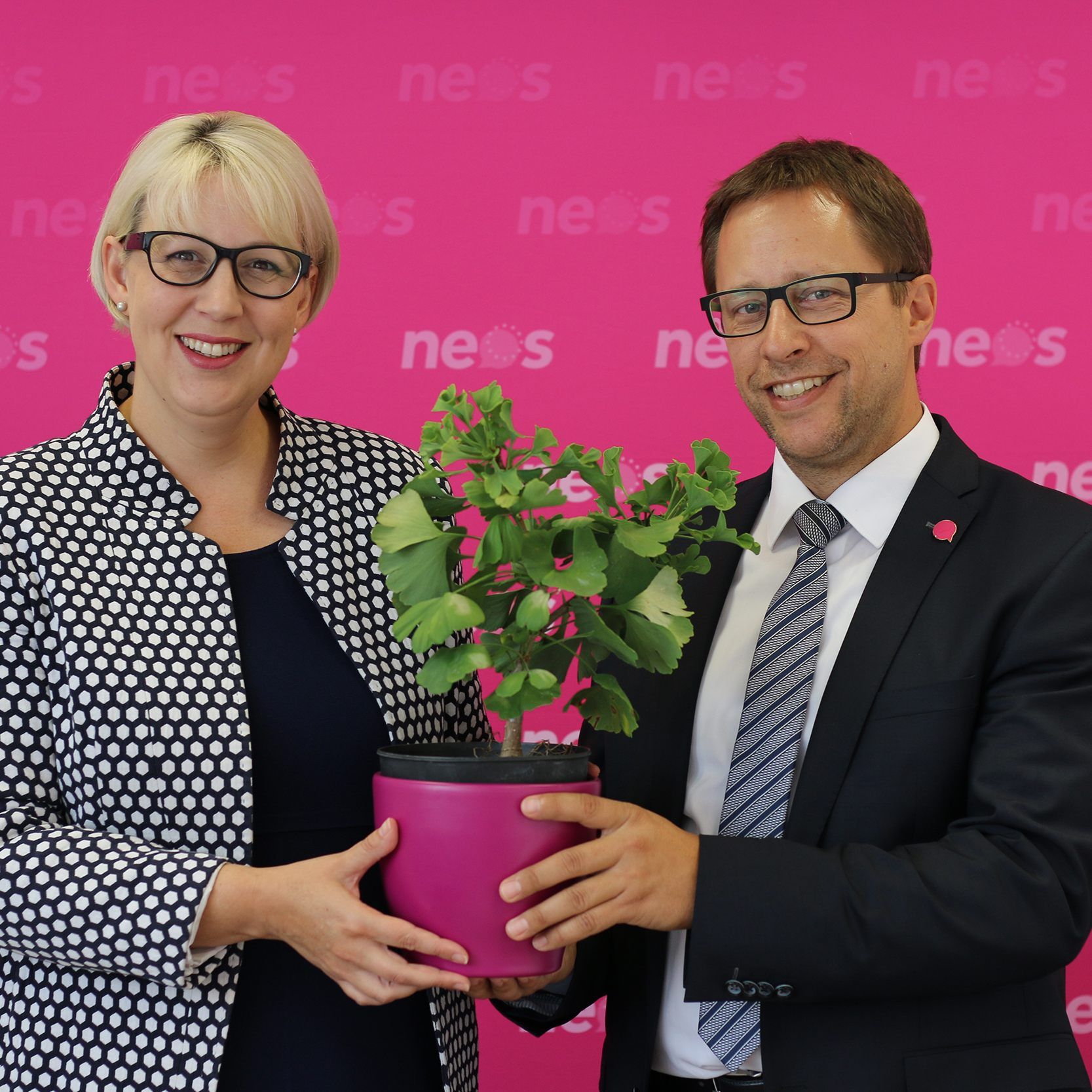 Mit Landessprecherin Sabine Scheffknecht und Landtagsabgeordnetem Daniel Matt