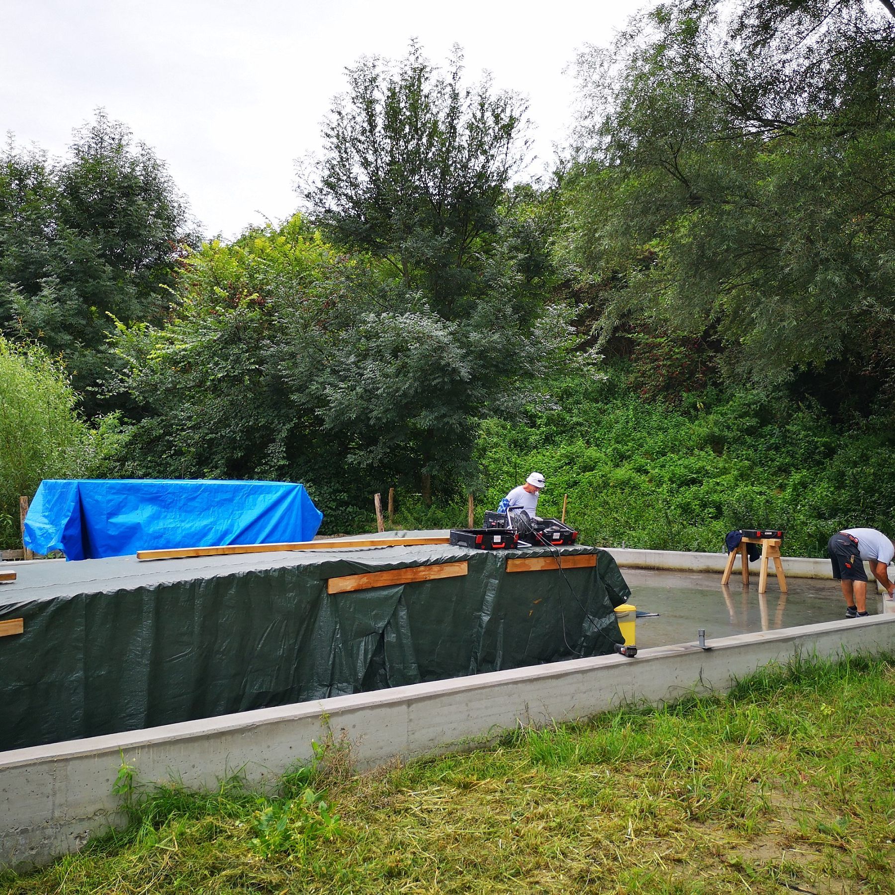 Die Baustelle am Assisi-Hof in Stockerau.