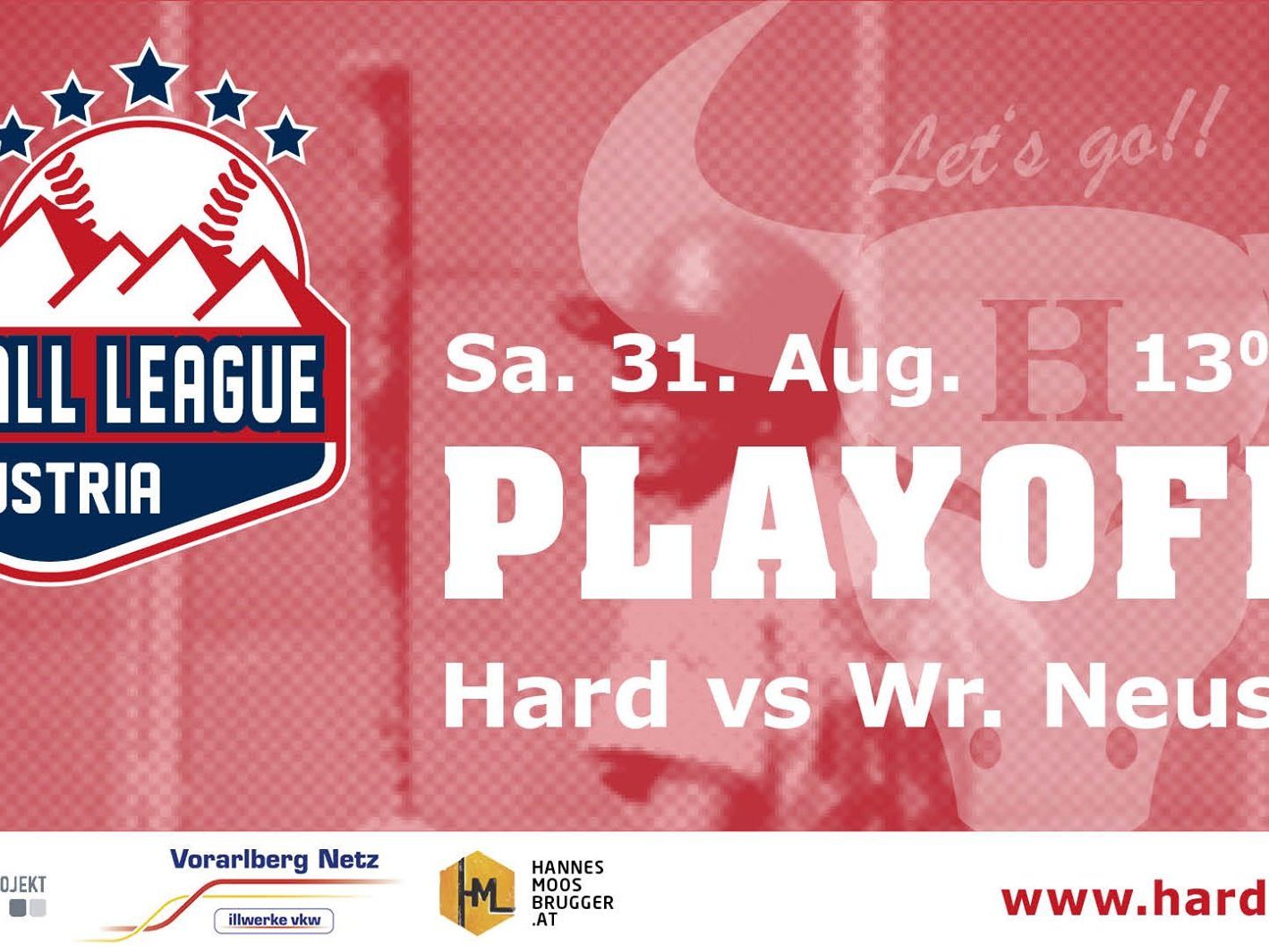 Die harder Bulls stehen im Viertelfinale der Austrian Baseball League Die harder Bulls stehen im Viertelfinale der Austrian Baseball League