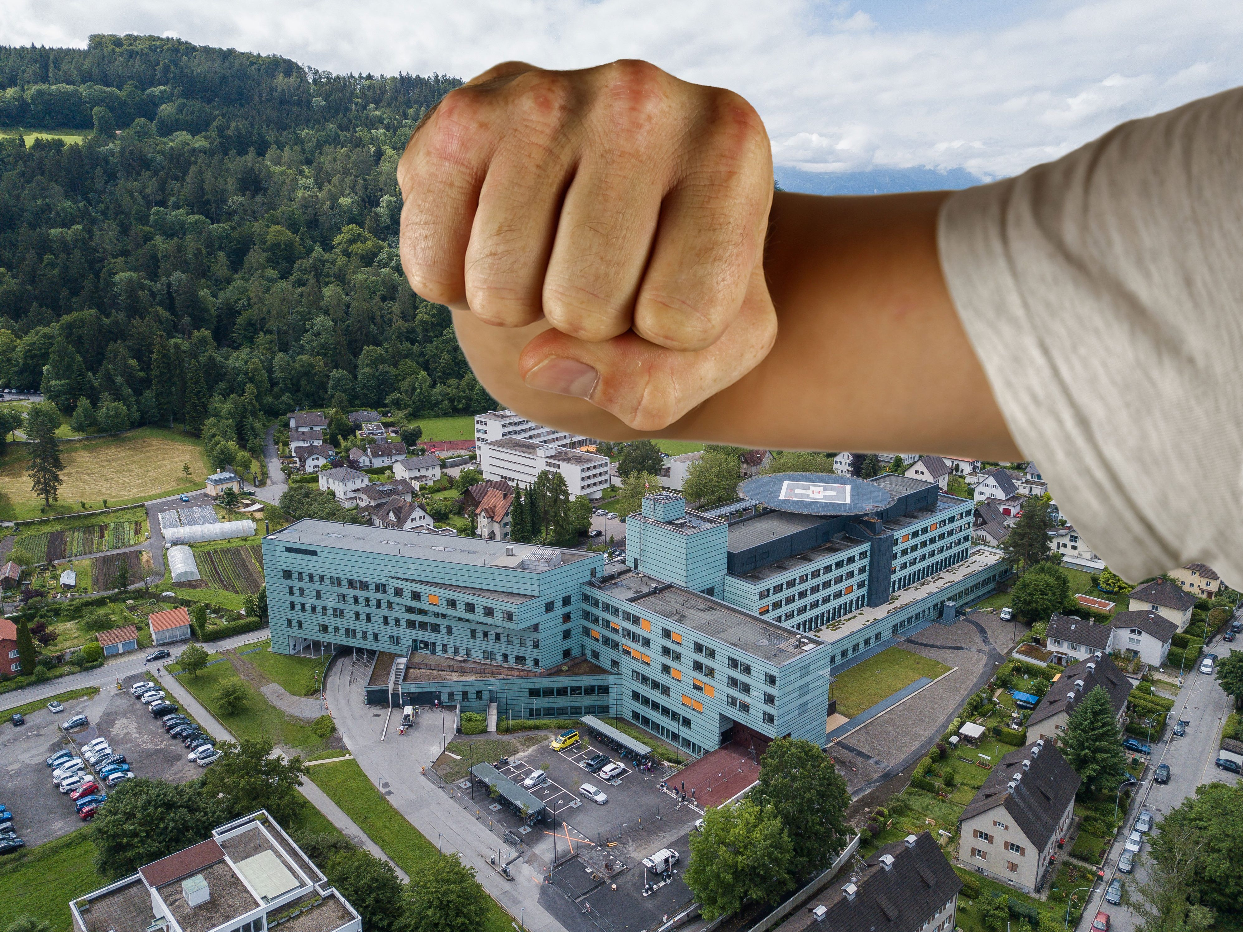 Das LKH Bregenz verfügt über Wachpersonal.