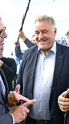 Arbeitgeber-Verhandler Collini und Gewerkschafter Dürtscher und Wimmer