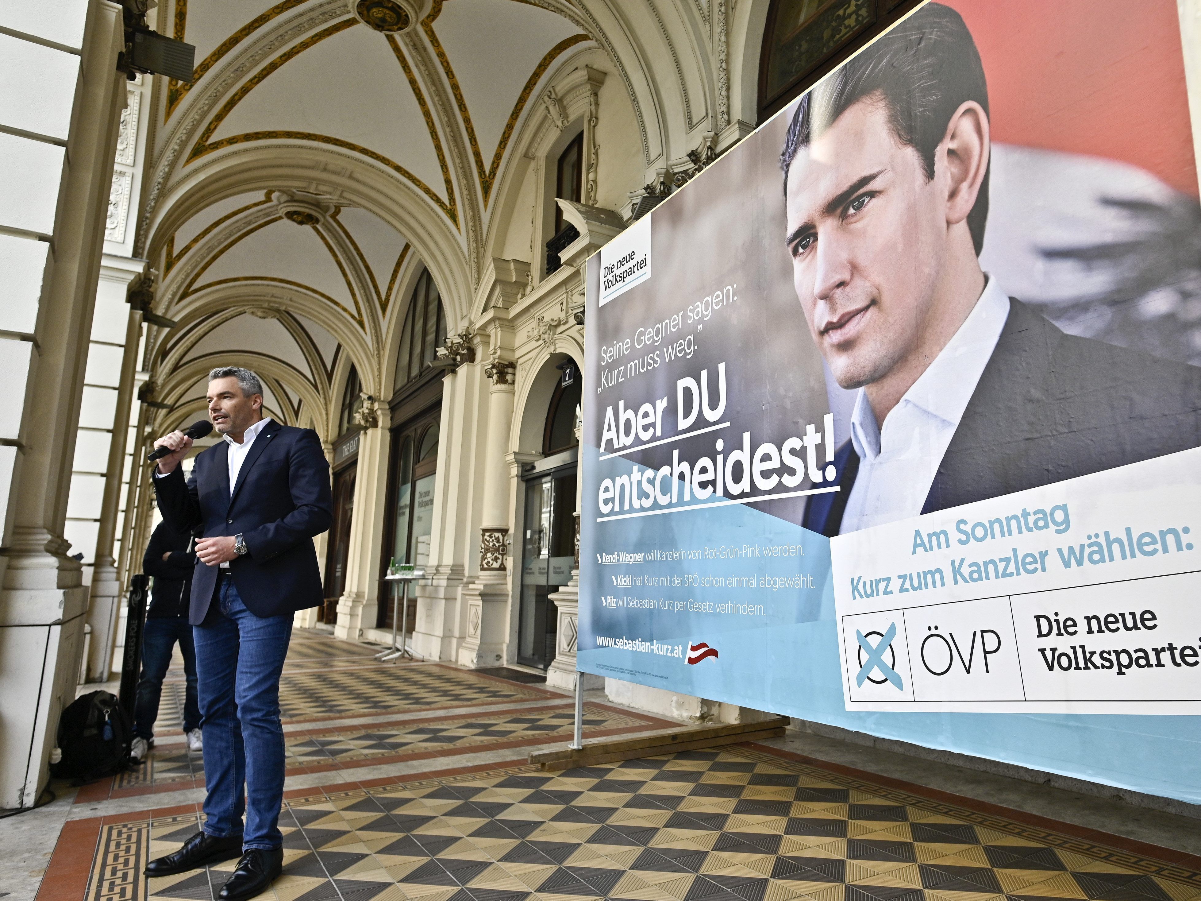 Die ÖVP mobilisiert in der Schlussphase neuerlich mit einem Kurz-Sujet.