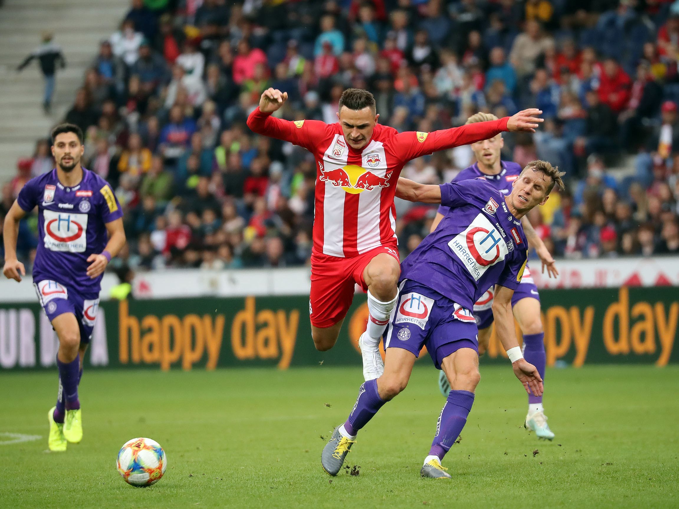 Die angeschlagene Austria konnten aus der frühen Führung nichts machen.