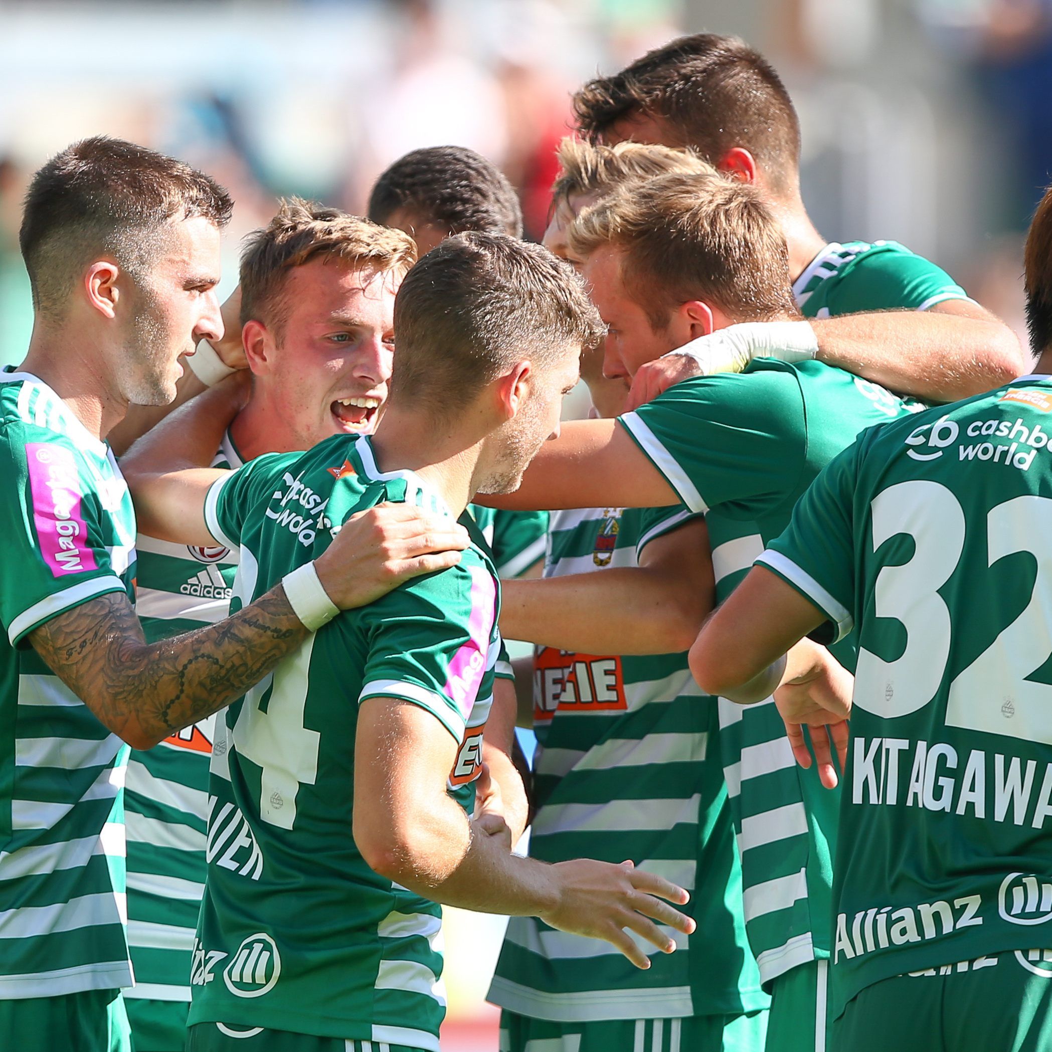 Bei Rapid Wien gibt es Grund zur Freude.