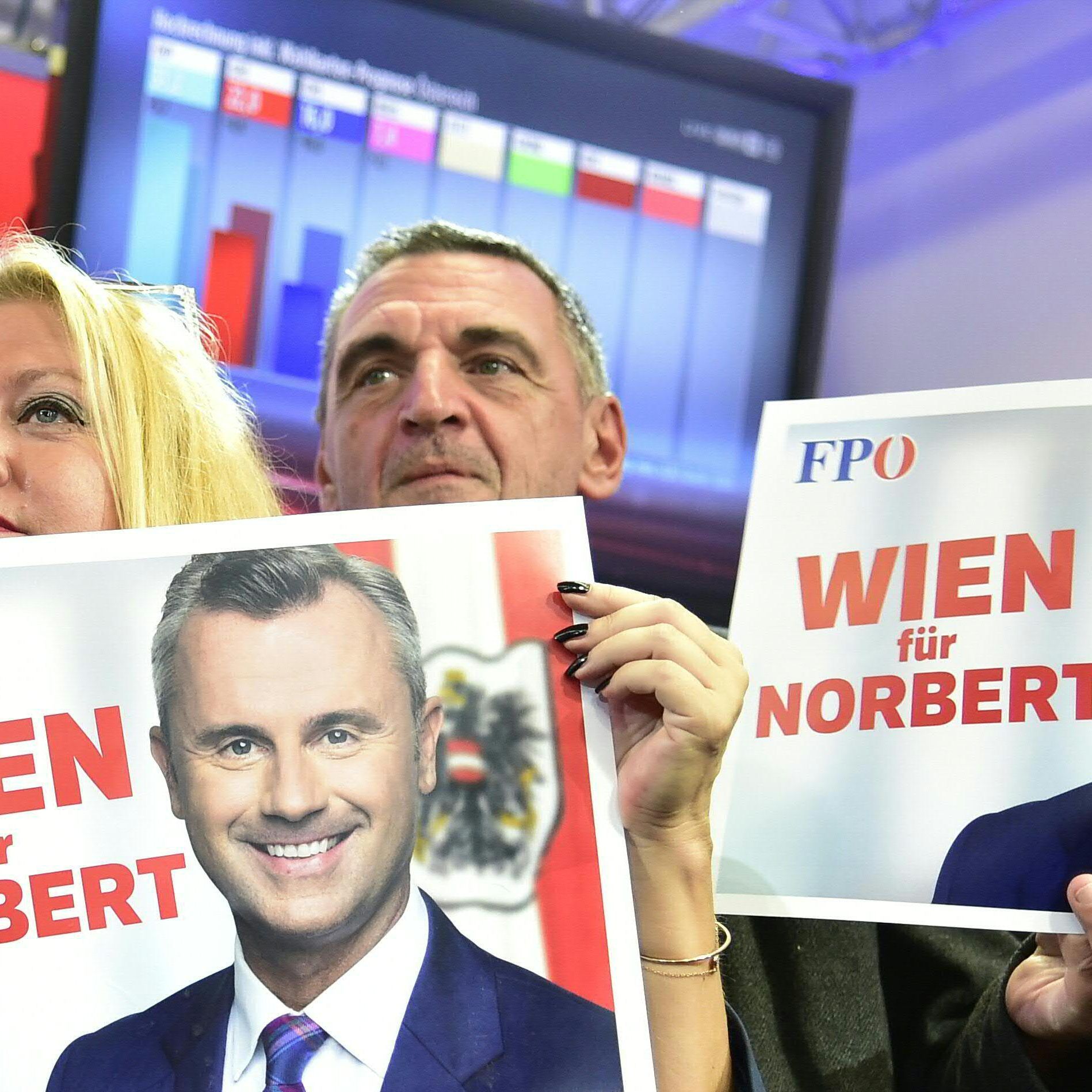 FPÖ um Norbert Hofer mit 10 Prozentpunkten Verlust.