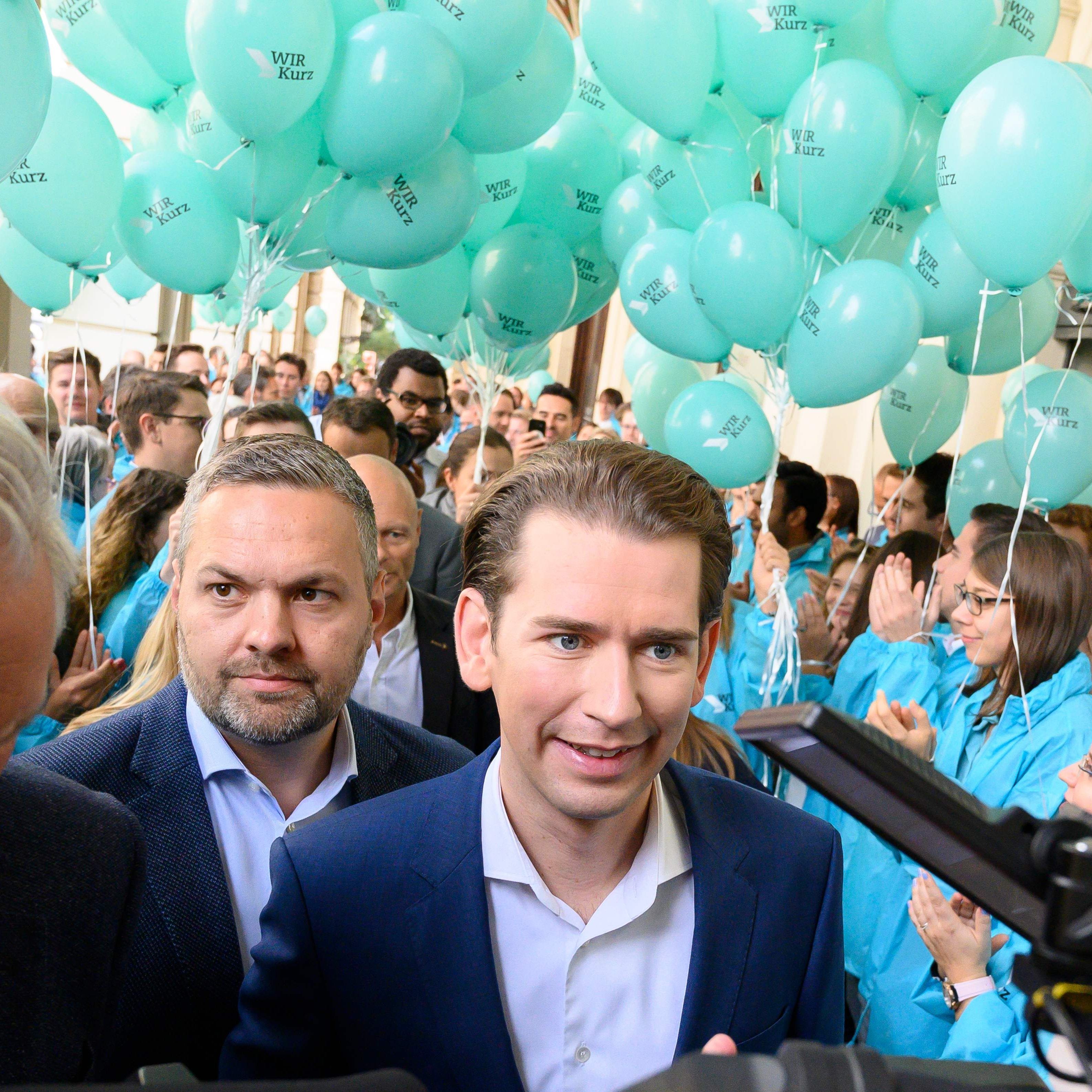 Kurz beim Wahlkampf-Finale.