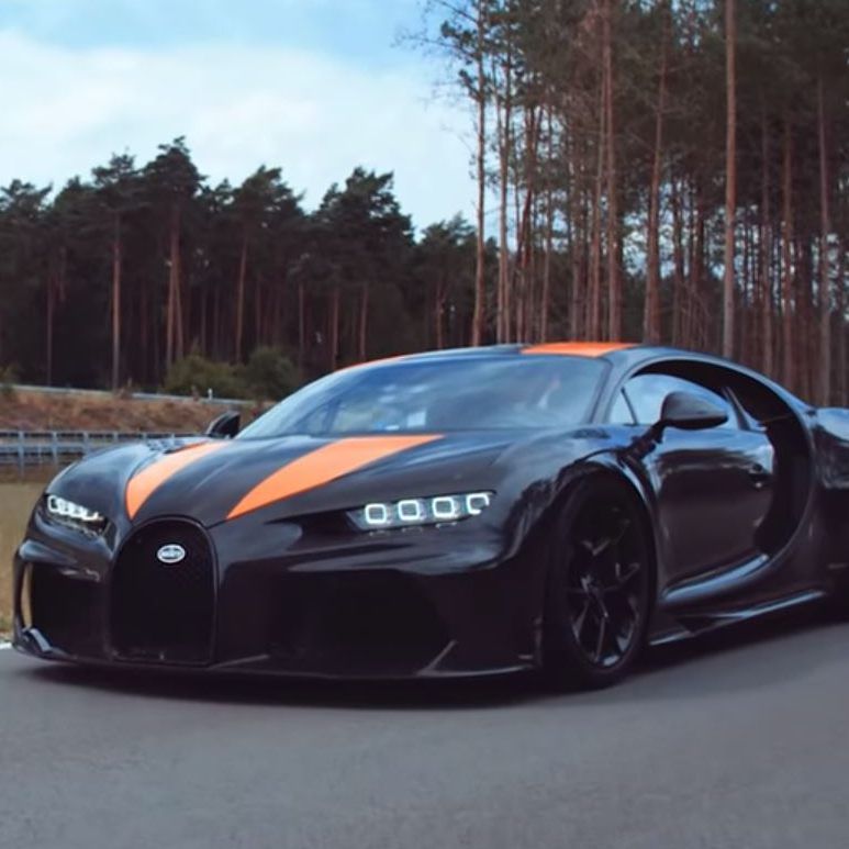 Der Bugatti Chrion, der die Rekordfahrt absolvierte.