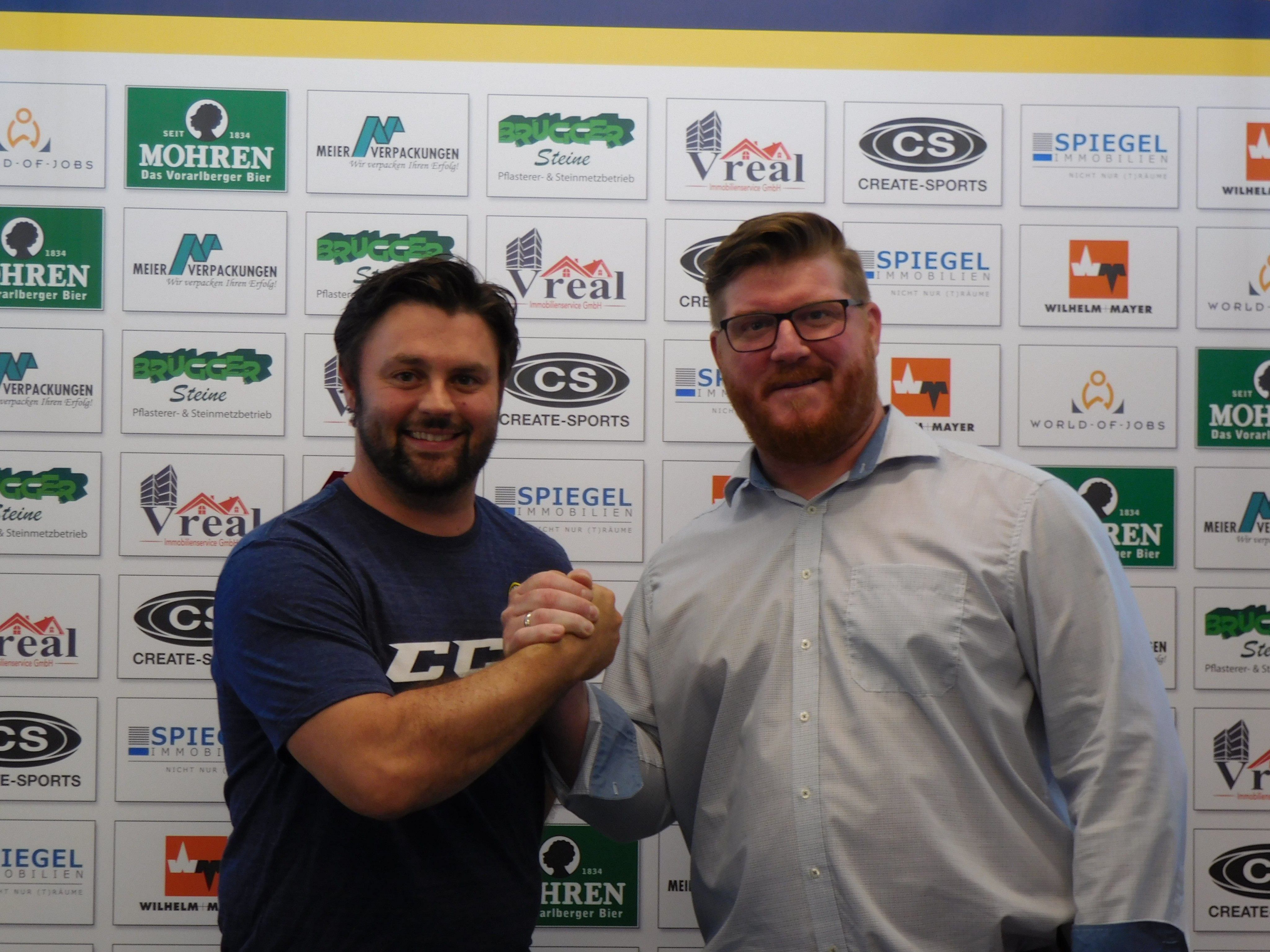 Thomas Auer und HSC Coach Heimo Lindner Thomas Auer und HSC Coach Heimo Lindner