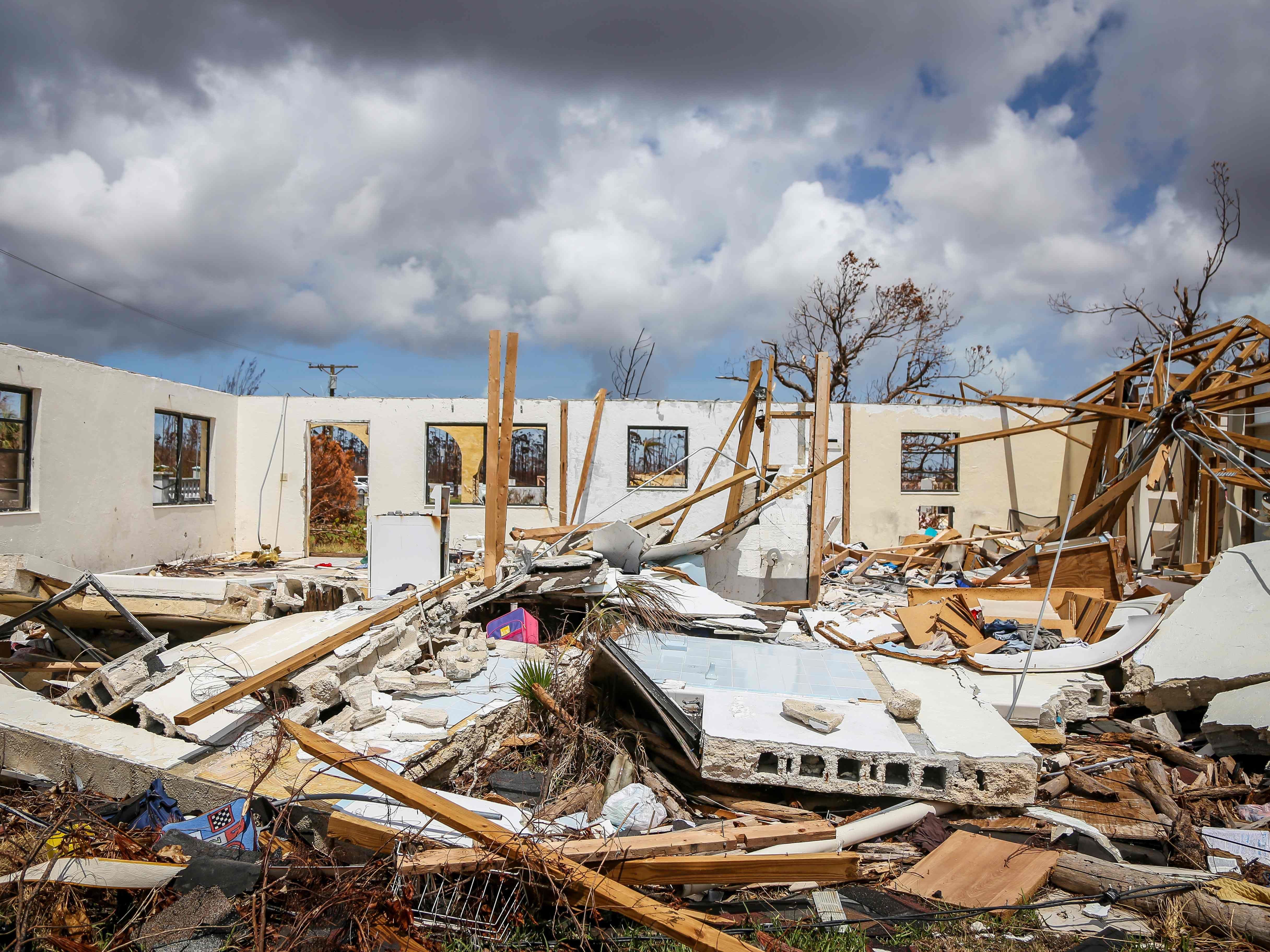 Teil auf den Bahamas nach dem Sturm "Humberto".