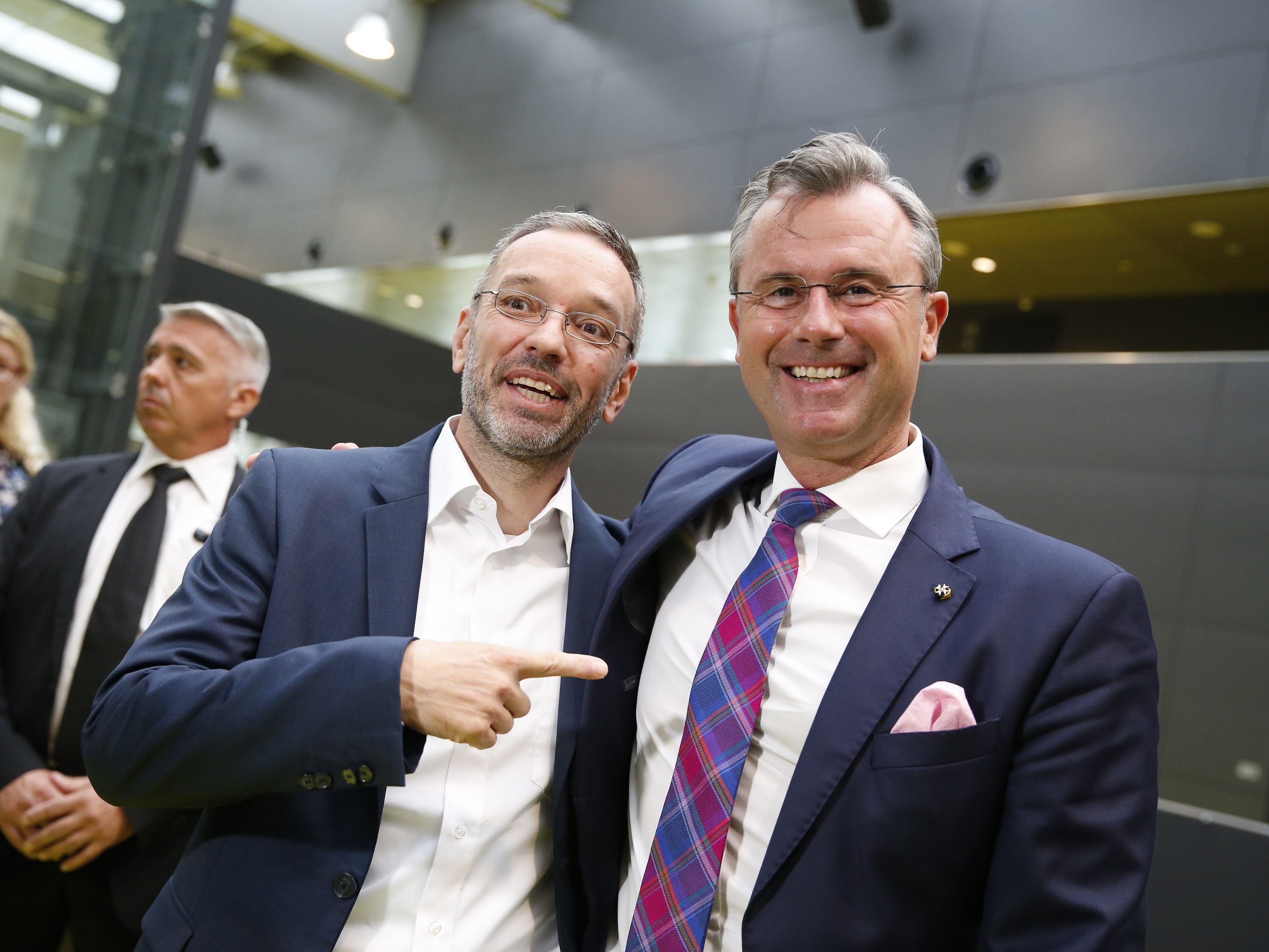 Herbert Kickl und Norbert Hofer dürfen bei der Veranstaltung natürlich nicht fehlen.