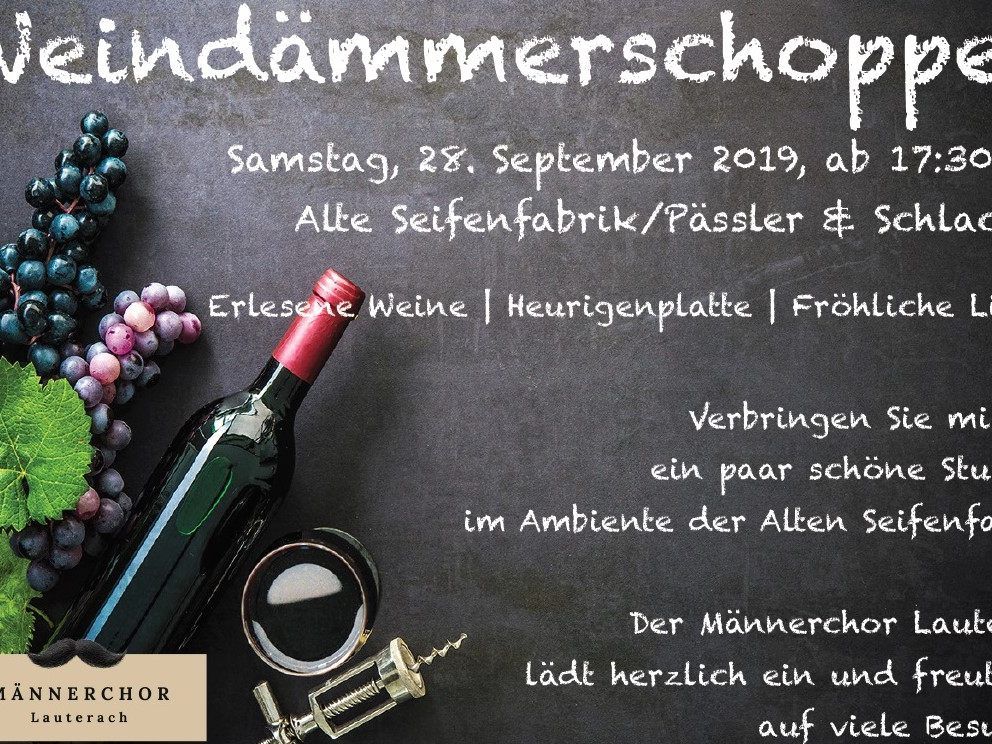 Gemütliche Stimmung beim Weindämmerschoppen Gemütliche Stimmung beim Weindämmerschoppen