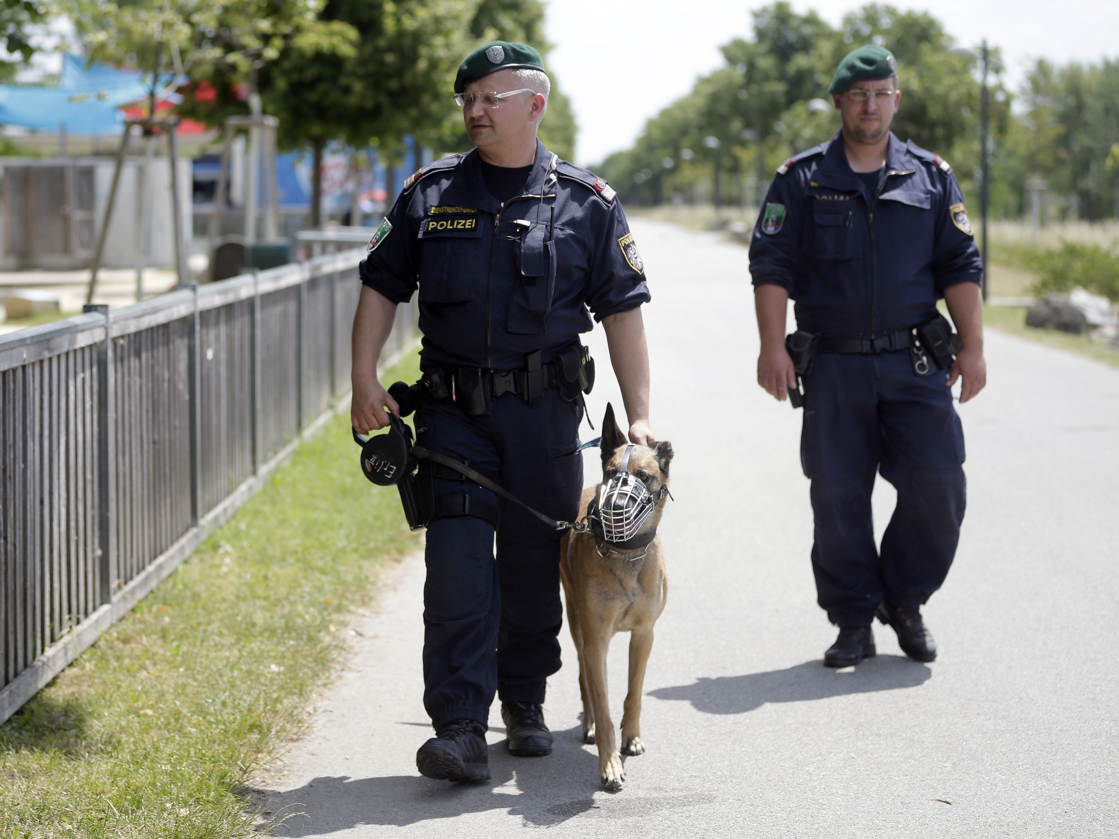 Streifenbeamte bemerkten den Einbruch auf der Wiener Donauinsel.