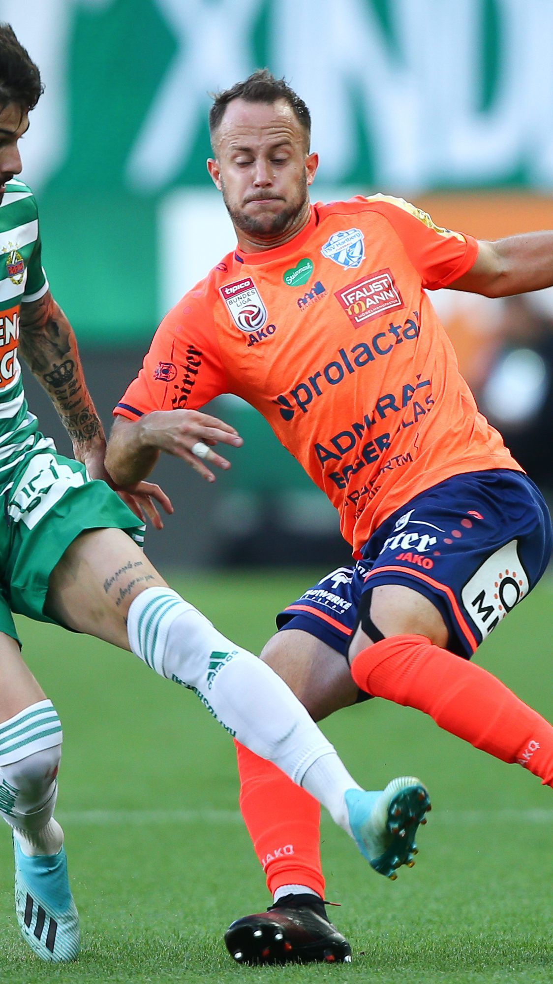 Rapid Wien konnte am Sonntag die Niederlage gegen den TSV Hartberg gerade noch abwenden.