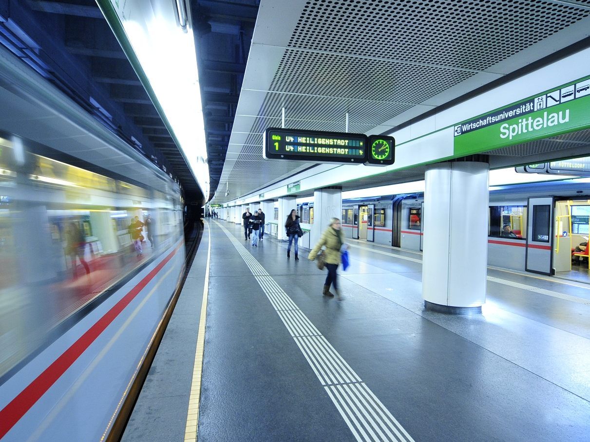 Die U4 fährt am Wochenende nur bis zur Station Spittelau.