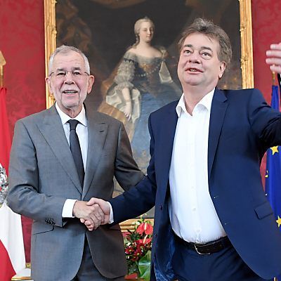 Zu Gast in der Hofburg sind u.a. der Grüne Werner Kogler