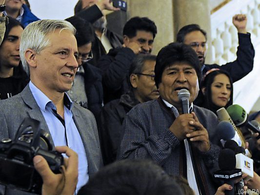 Evo Morales zeigte sich siegessicher Evo Morales zeigte sich siegessicher