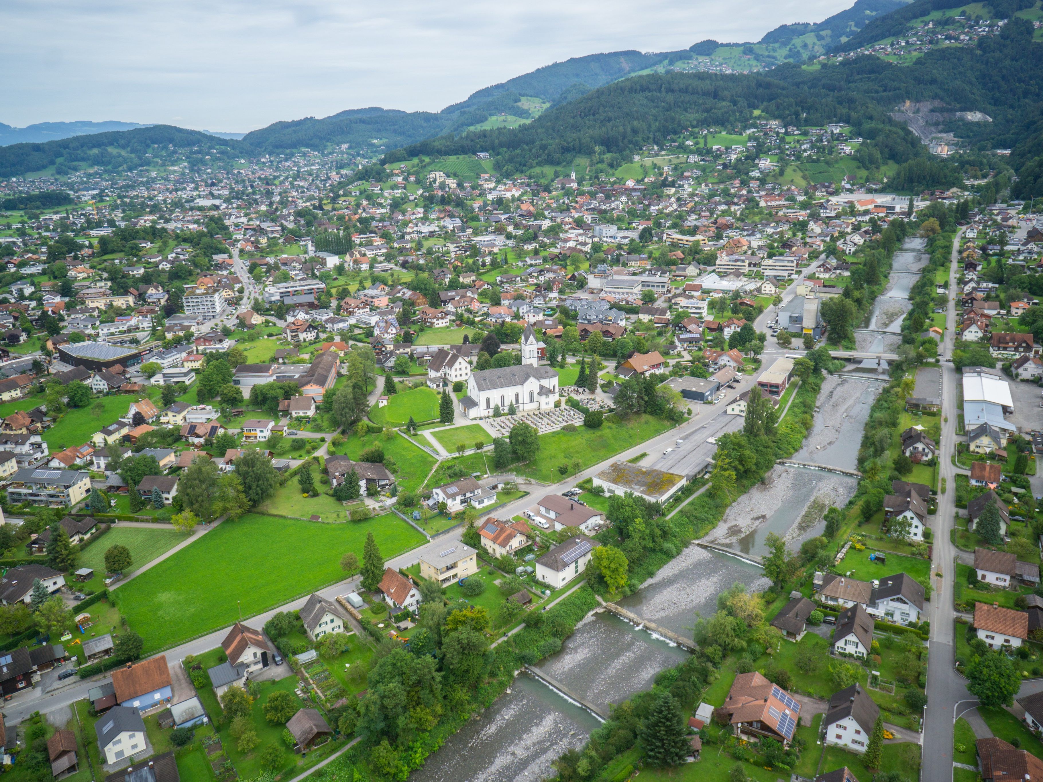 Das Ortszentrum von Sulz.