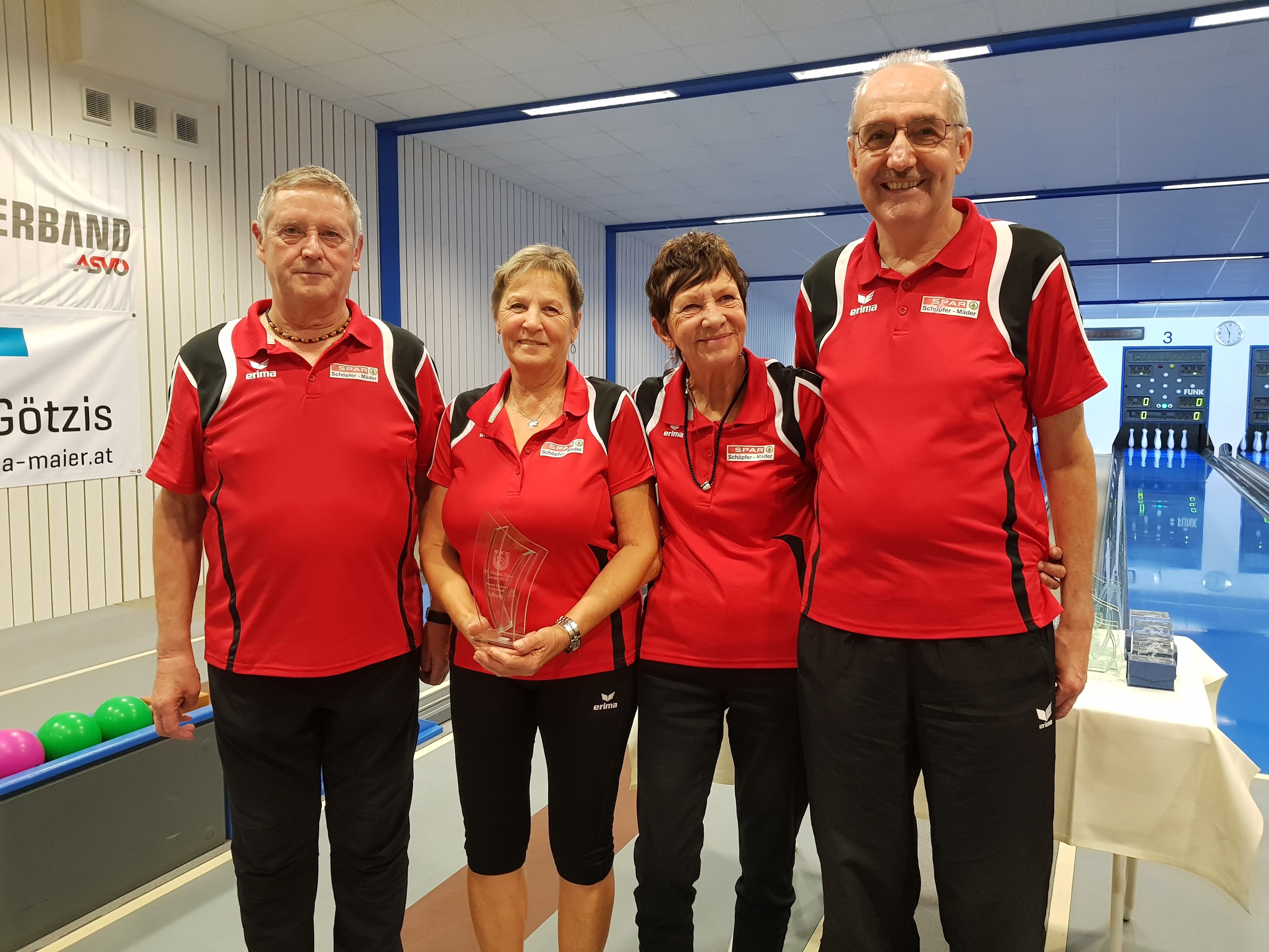 v.l.: Wilfried Pürstl, Doris Schatzmann, Elfriede Theiner und Walter Hyden.