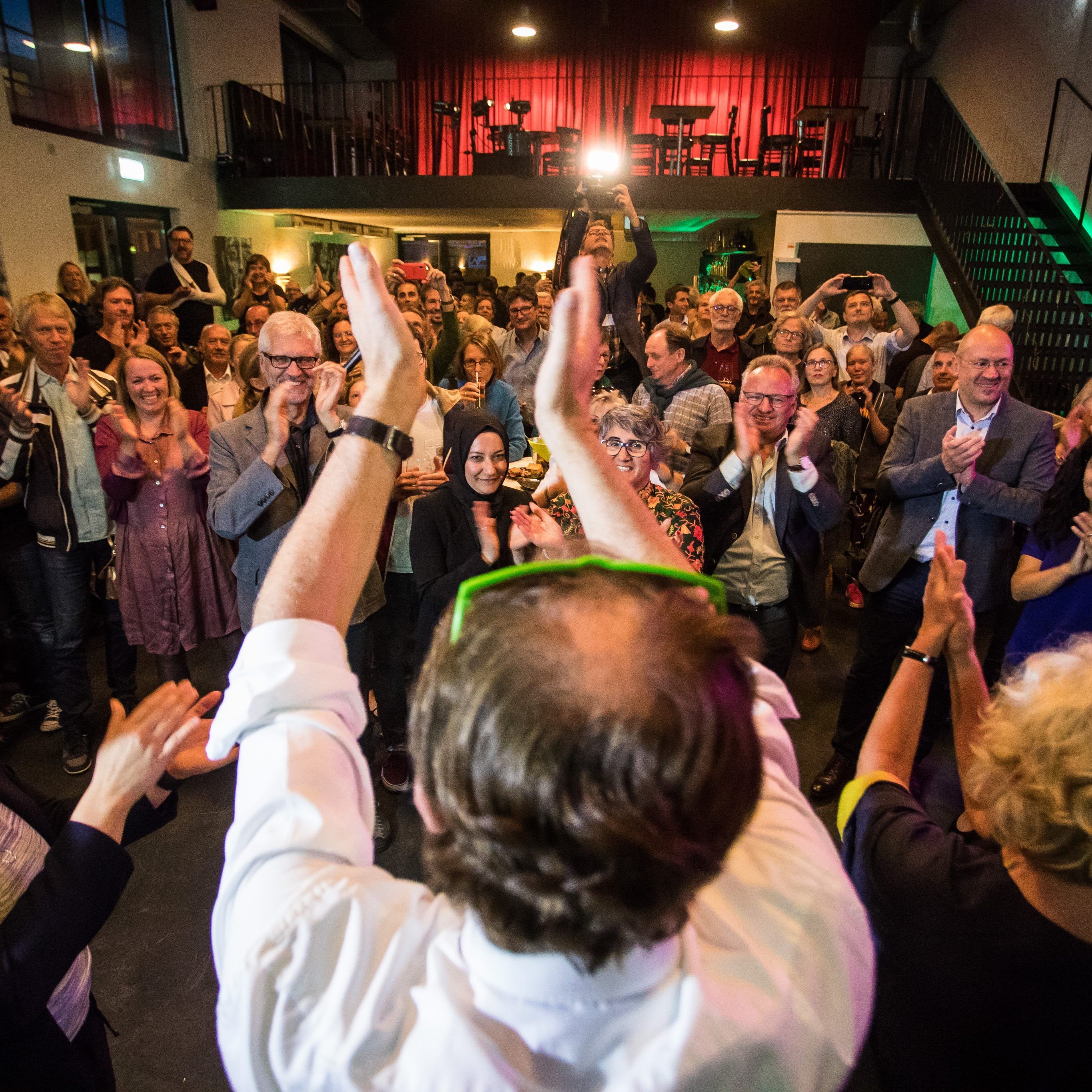 Die Grünen feierten im Kesselhaus in Bregenz.