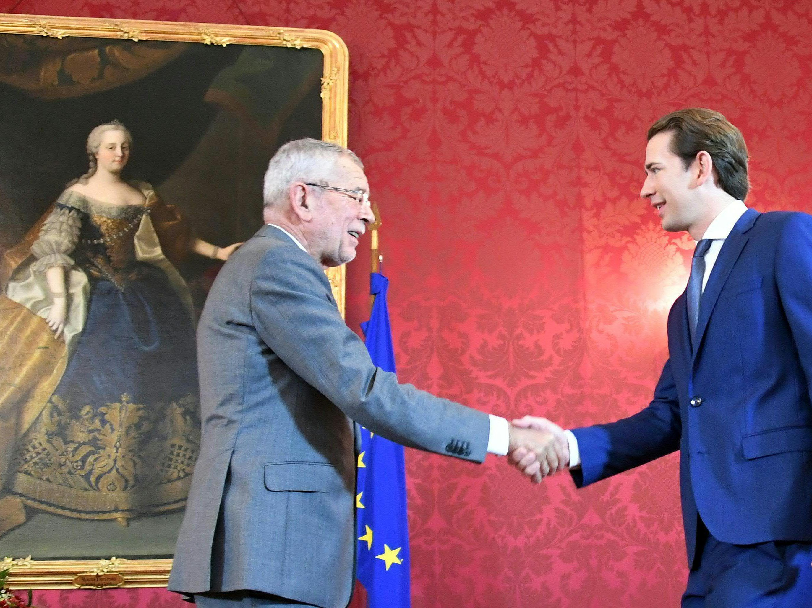 Der Bundespräsident empfing den ÖVP-Chef als ersten der Parteiobleute.