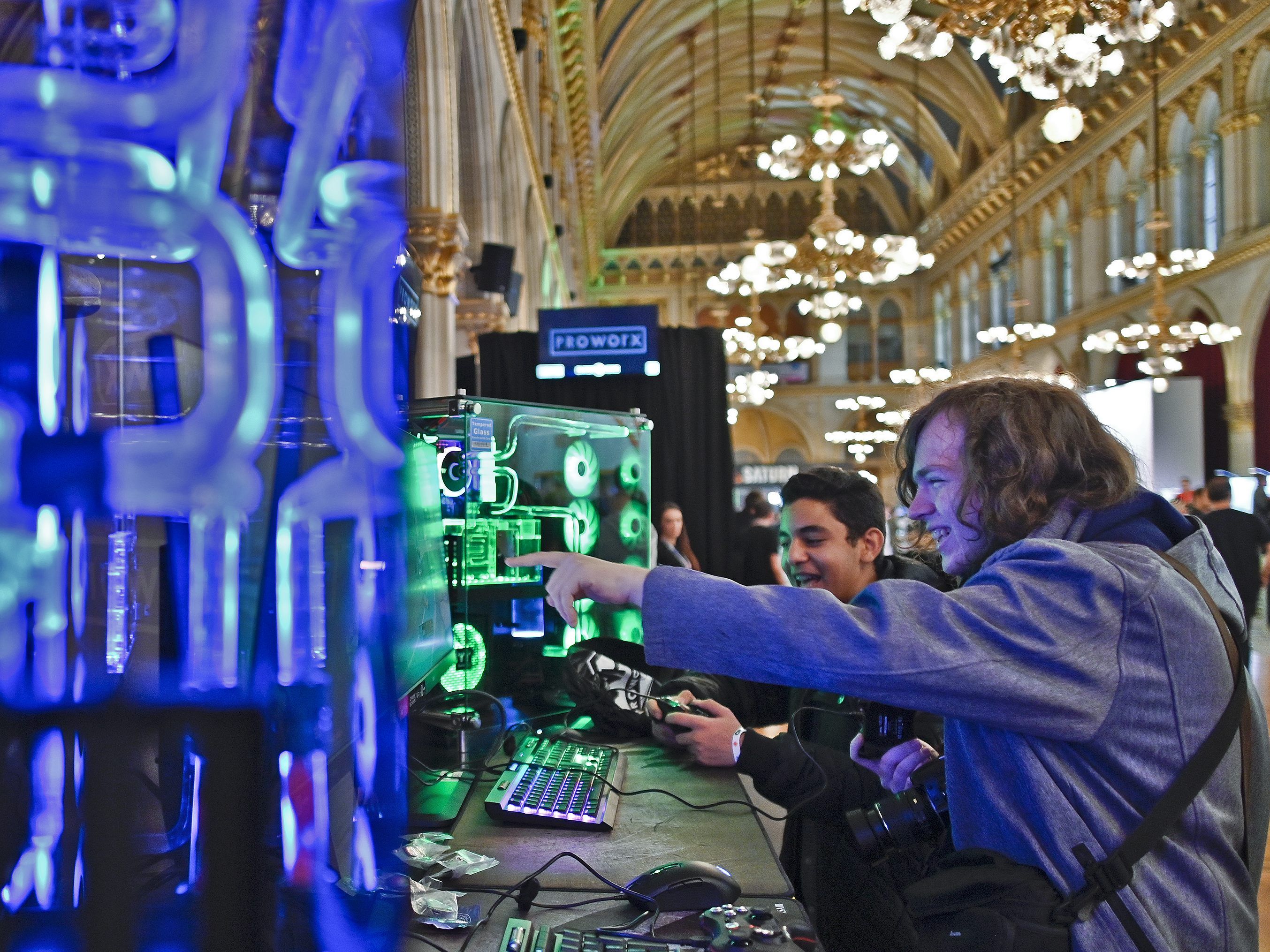 Die "Game City" im Wiener Rathaus lockt vor allem jüngere Besucher an. Die "Game City" im Wiener Rathaus lockt vor allem jüngere Besucher an.