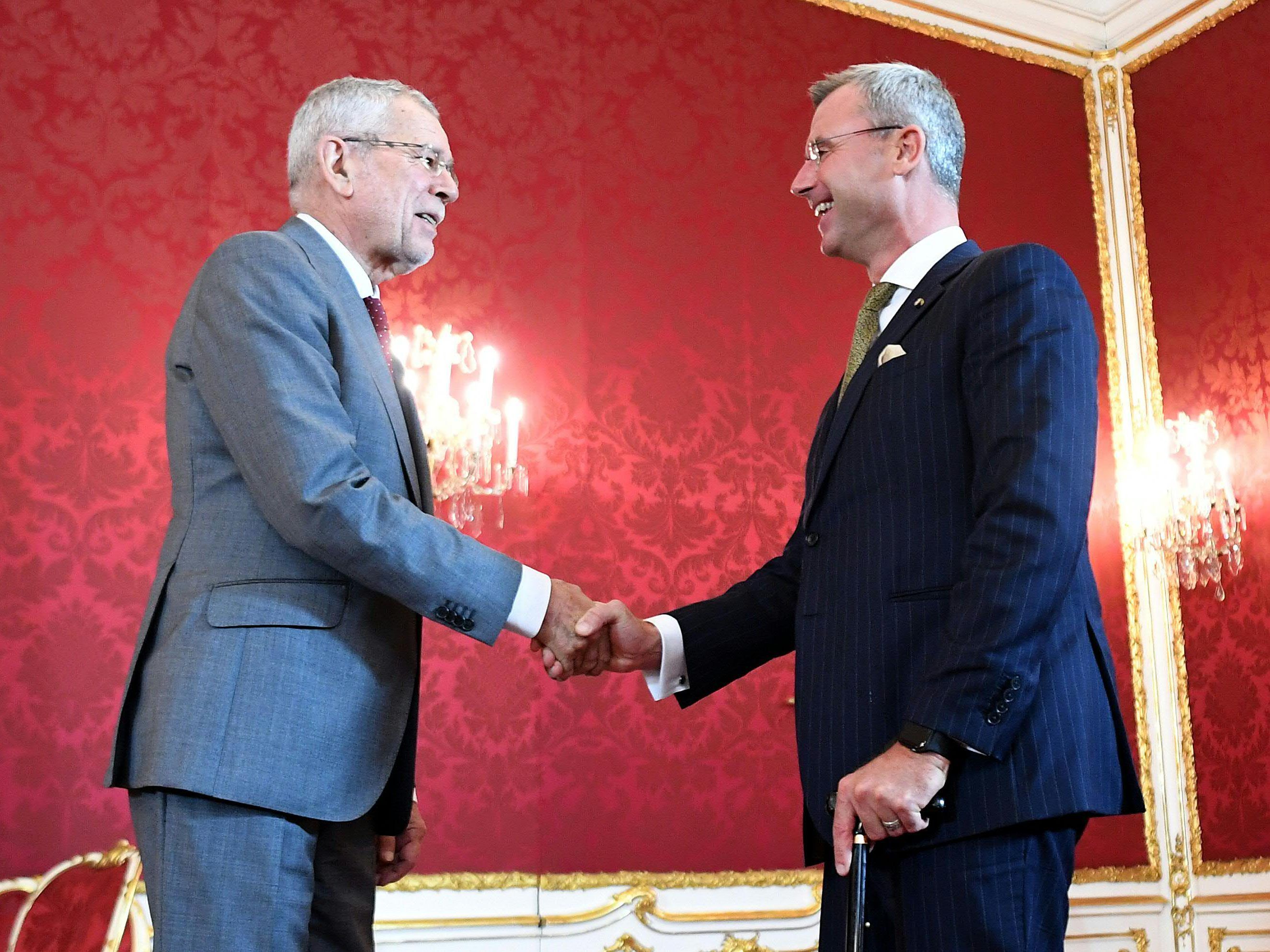 Norbert Hofer traf Bundespräsident Alexander Van der Bellen.
