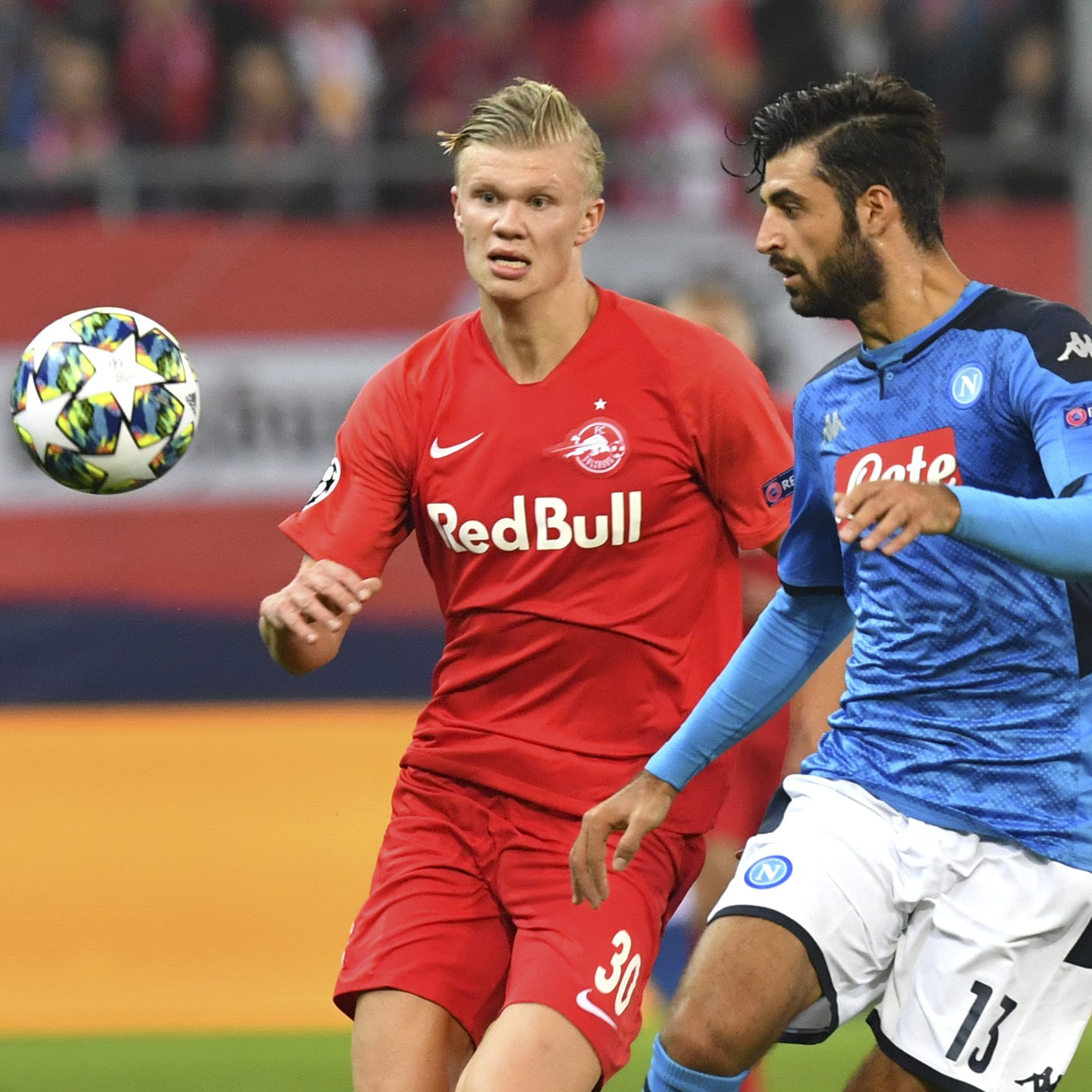 Zwei Haaland-Treffer reichten den Salzburger heute gegen Napoli nicht.