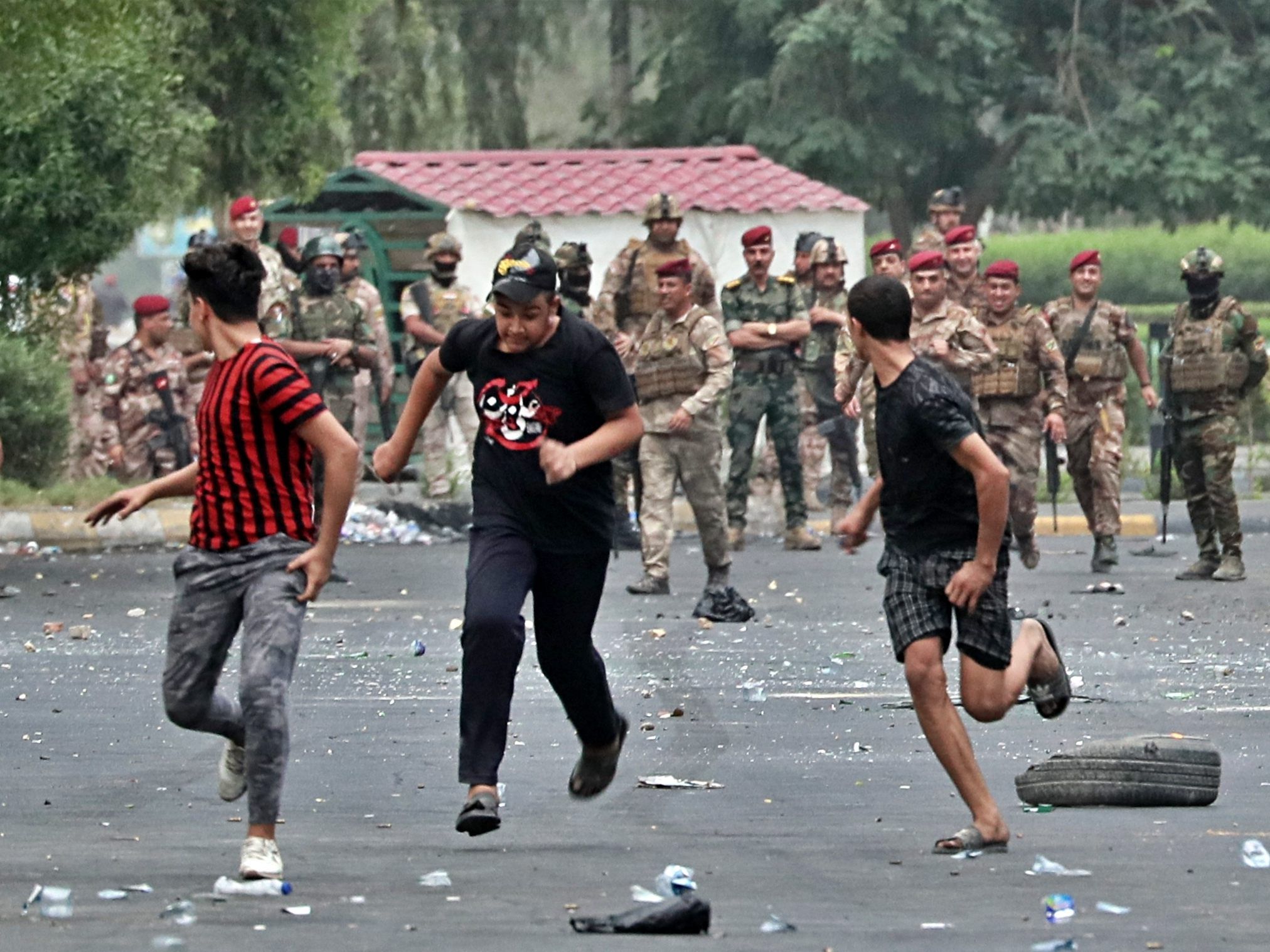 Regierungskritische Proteste im Irak. Regierungskritische Proteste im Irak.