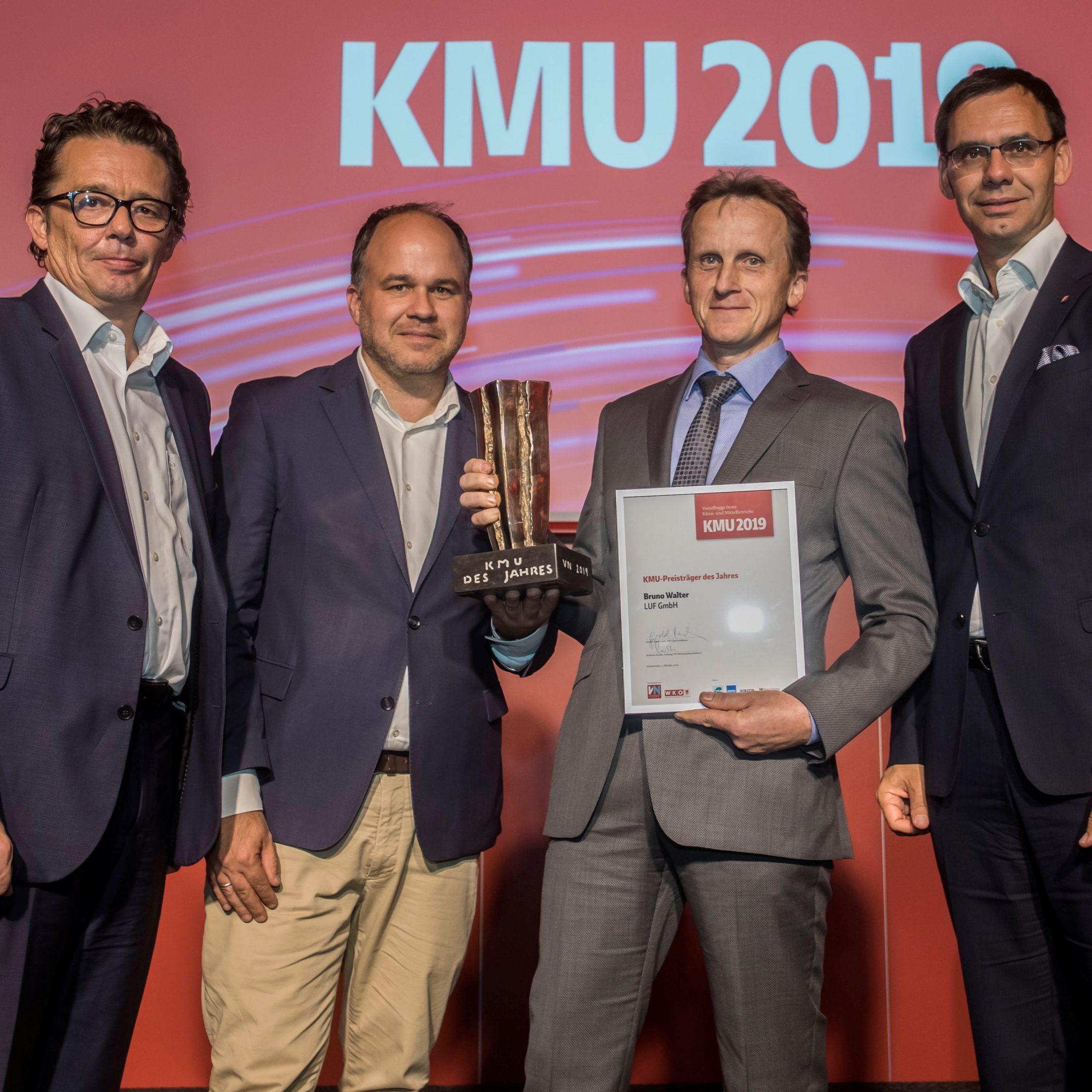 Gewinner des KMU-Preises 2019 ist Bruno Walter, LUF GmbH Thüringen.