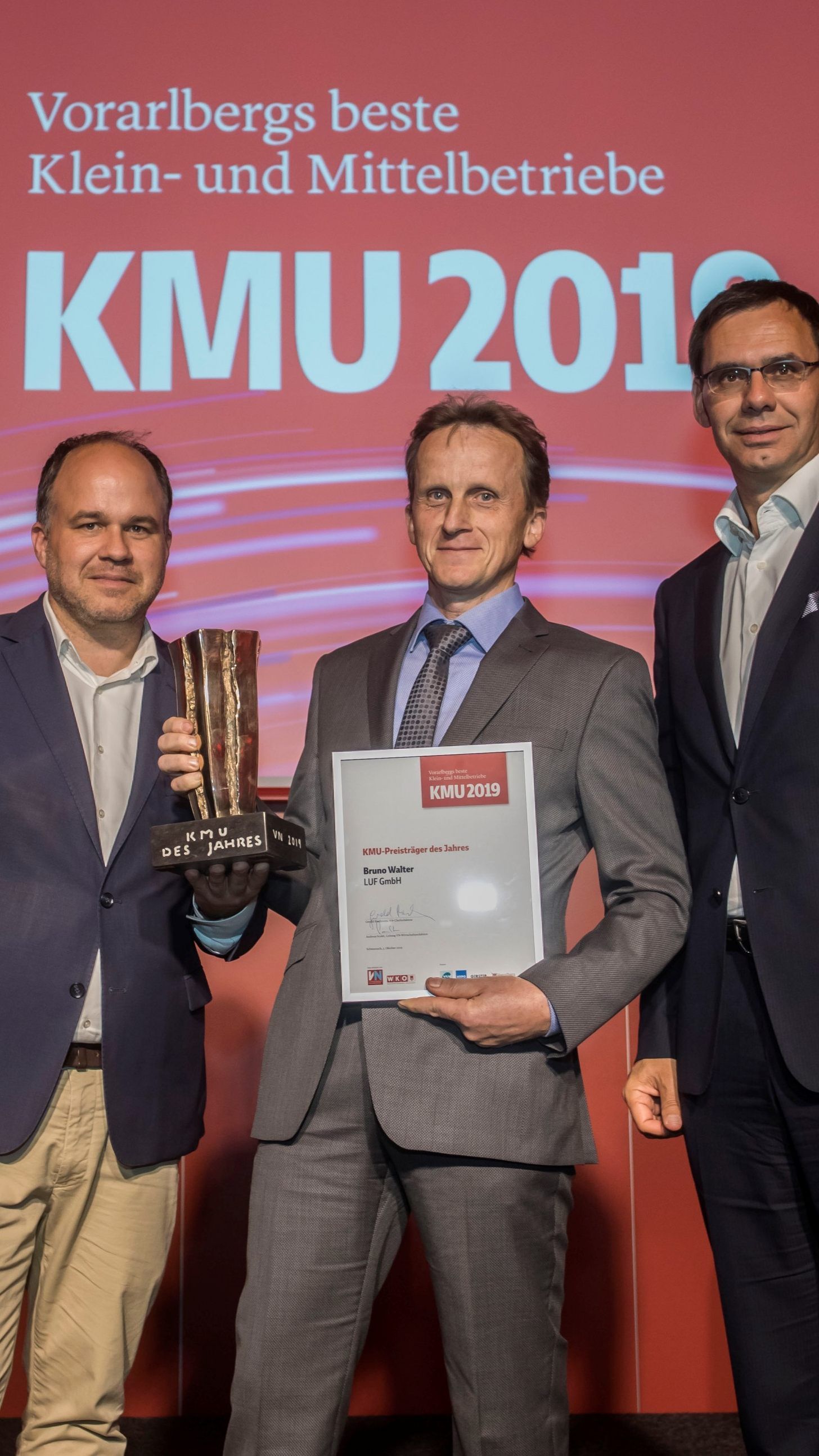 Gewinner des KMU-Preises 2019 ist Bruno Walter, LUF GmbH Thüringen.