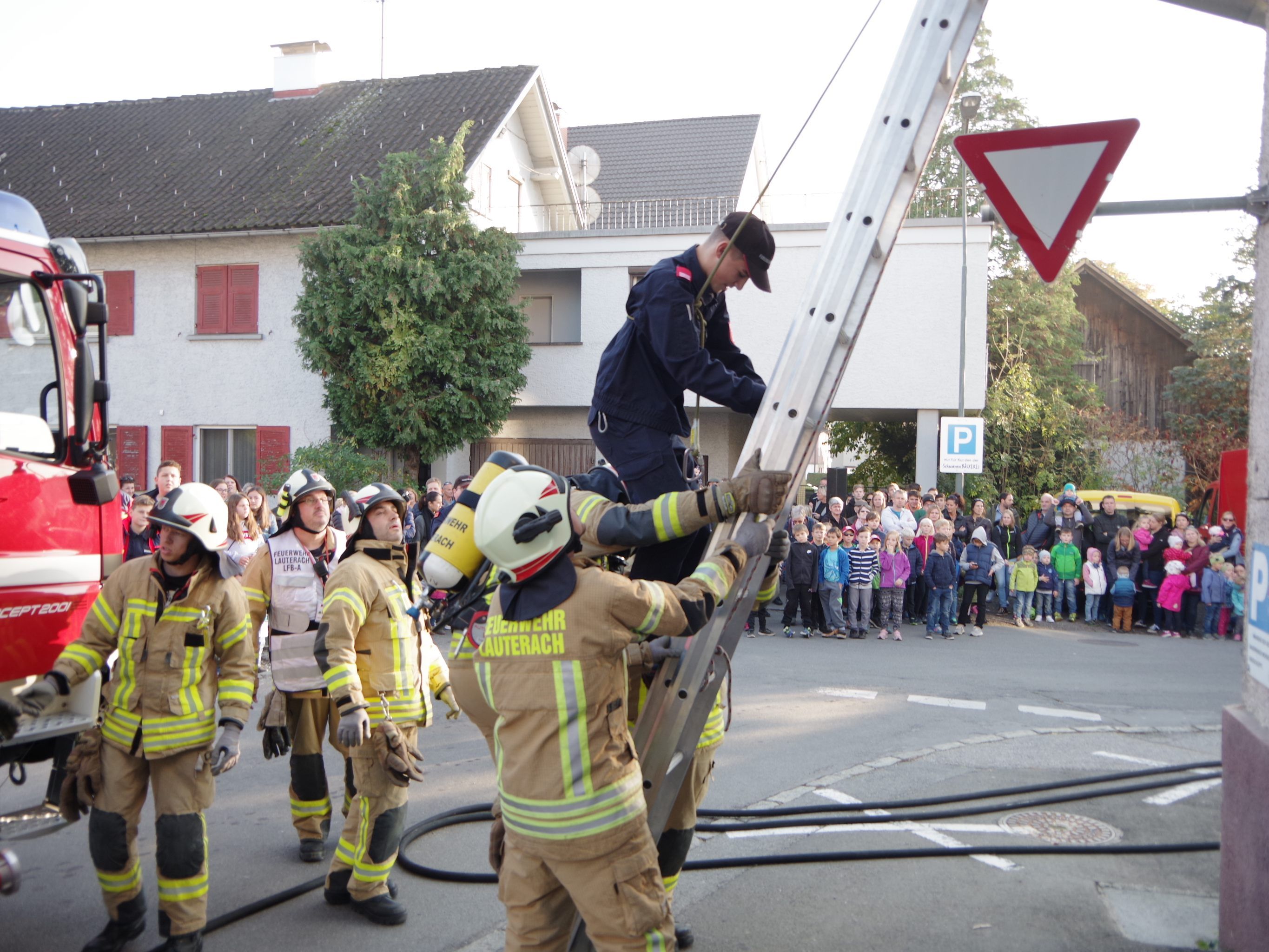 Personenrettung bei der Abschlussübung