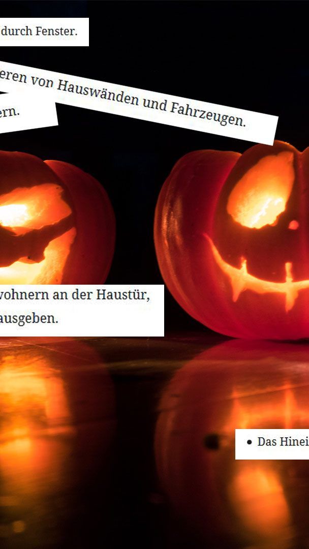 Halloween und „Scherze“, die verboten sind